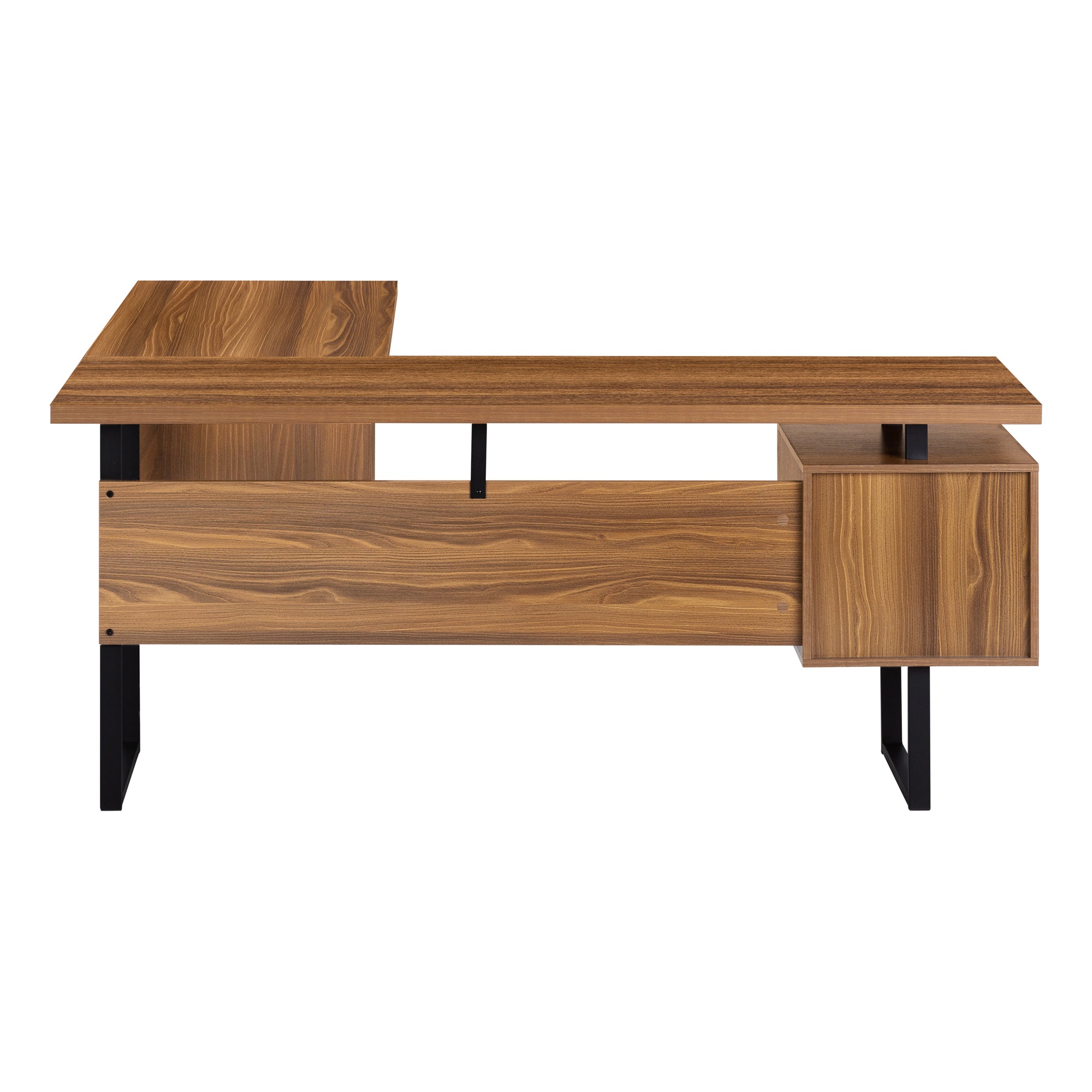 Computer Desk 70"L L-Shaped Dark Taupe-Computer Desk-DECOROLALA