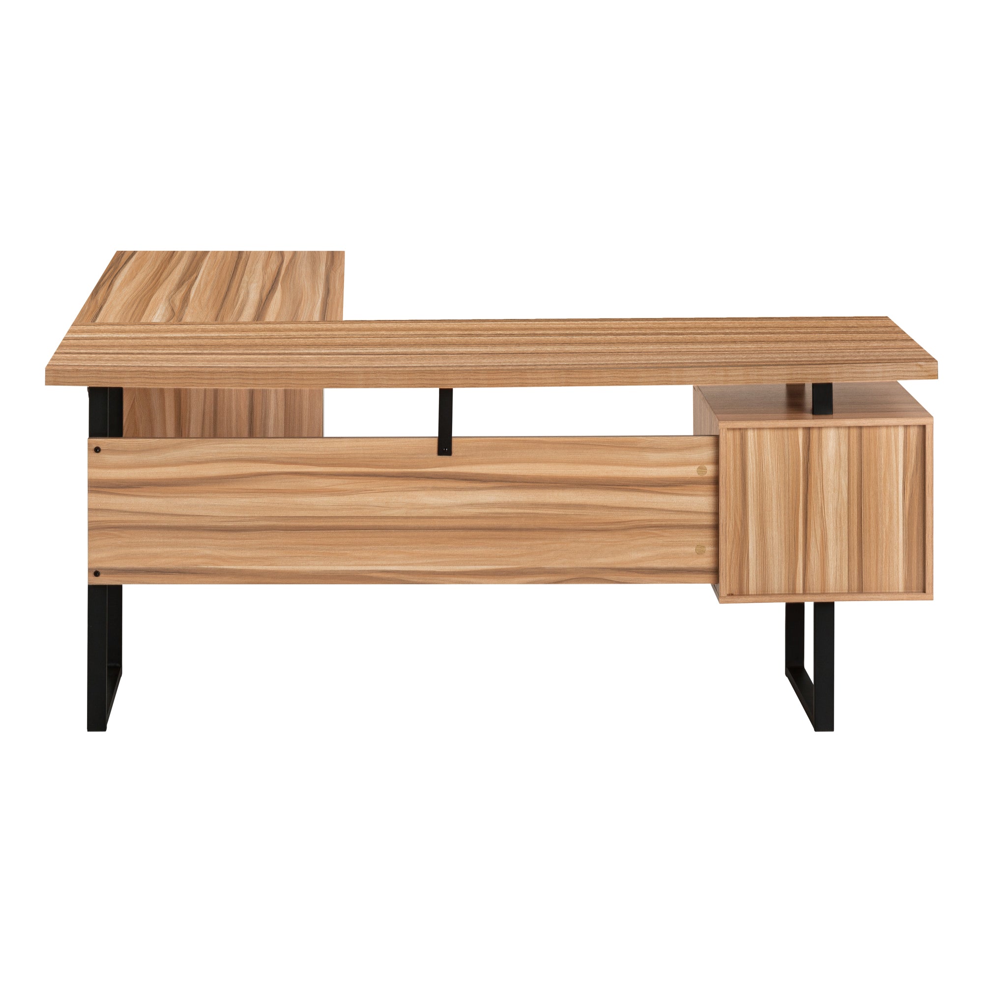 Computer Desk 70"L L-Shaped Dark Taupe-Computer Desk-DECOROLALA