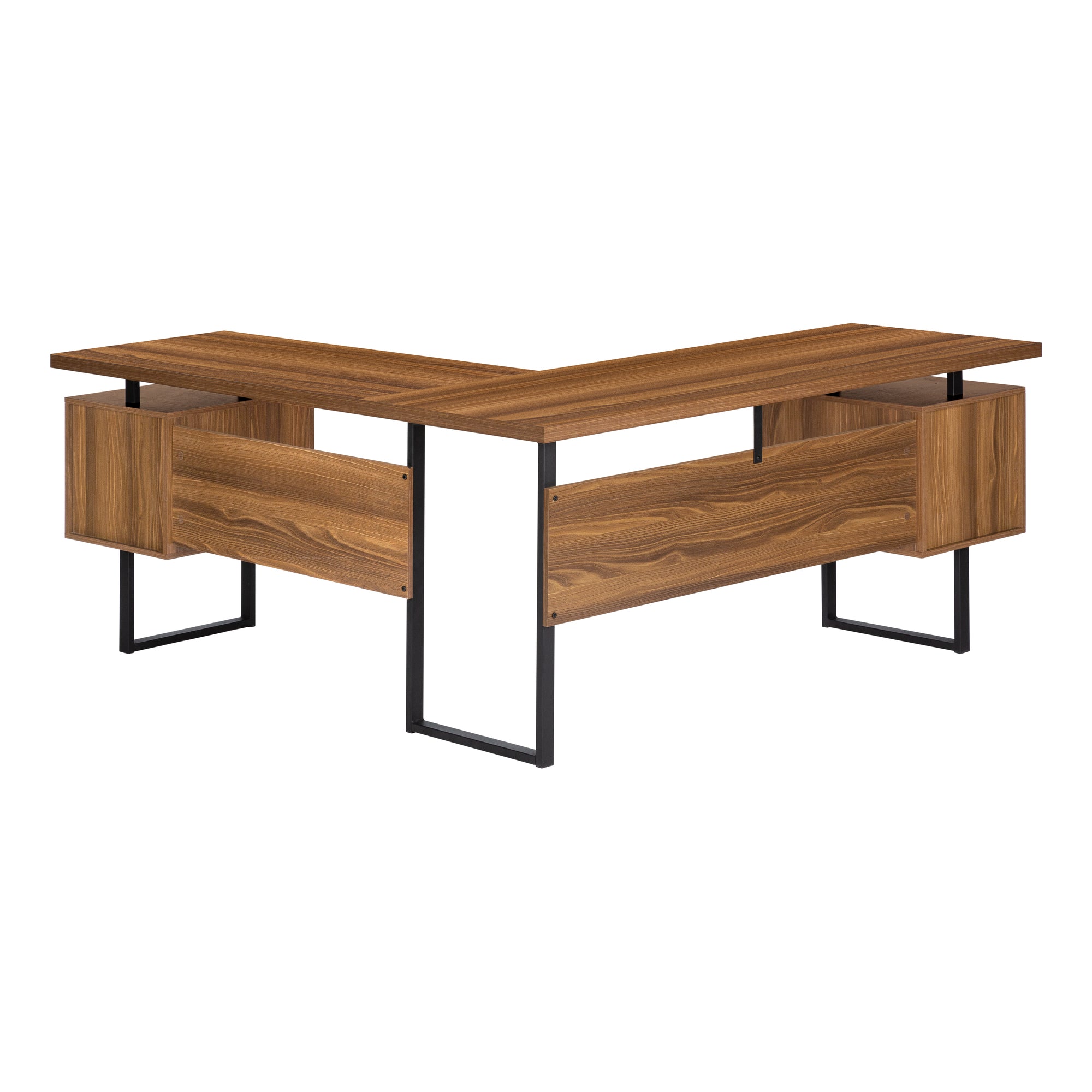 Computer Desk 70"L L-Shaped Dark Taupe-Computer Desk-DECOROLALA