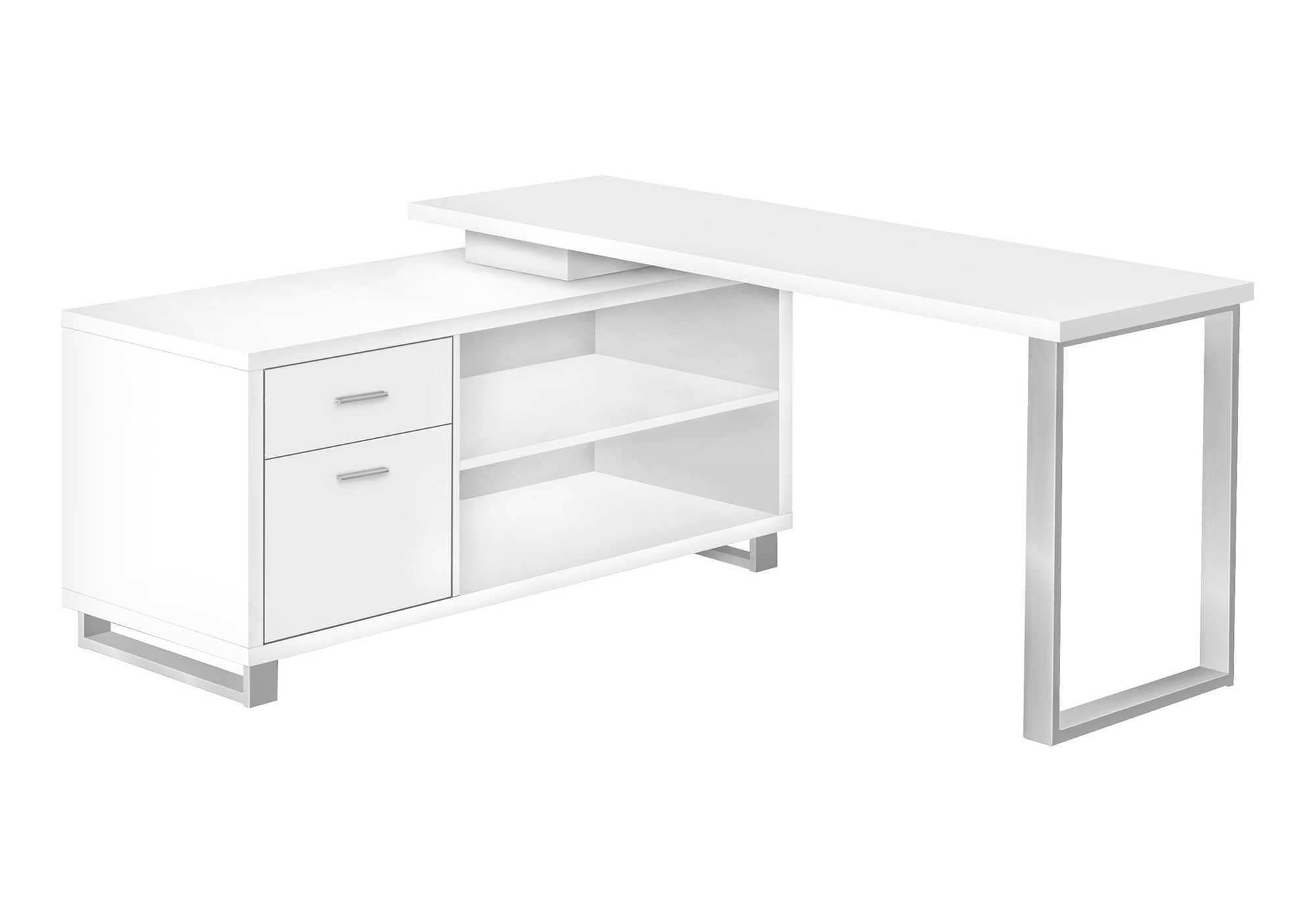 Computer Desk 72"L L-Shaped Espresso/Black-Computer Desk-DECOROLALA