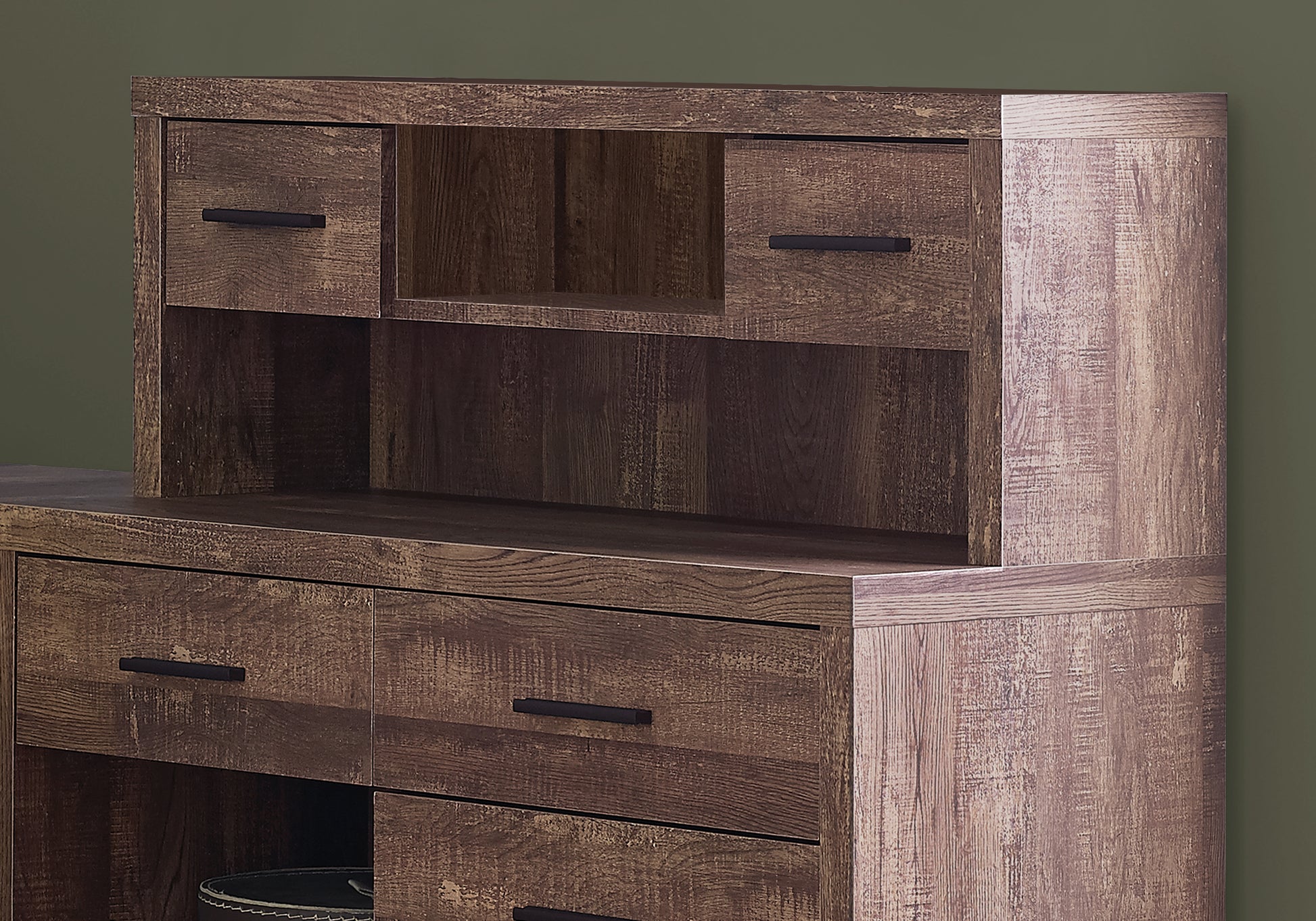 Computer Desk Brown Reclaimed Wood Corner-Computer Desk-DECOROLALA
