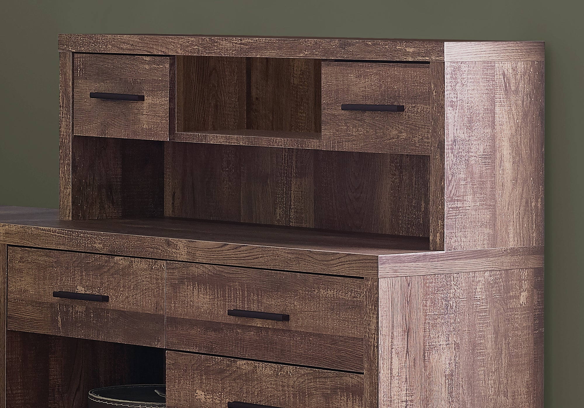 Computer Desk Brown Reclaimed Wood Corner-Computer Desk-DECOROLALA