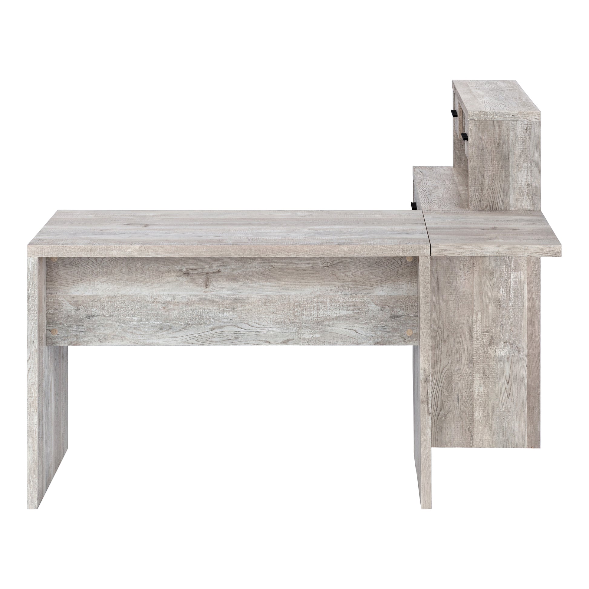 Computer Desk Brown Reclaimed Wood Corner-Computer Desk-DECOROLALA