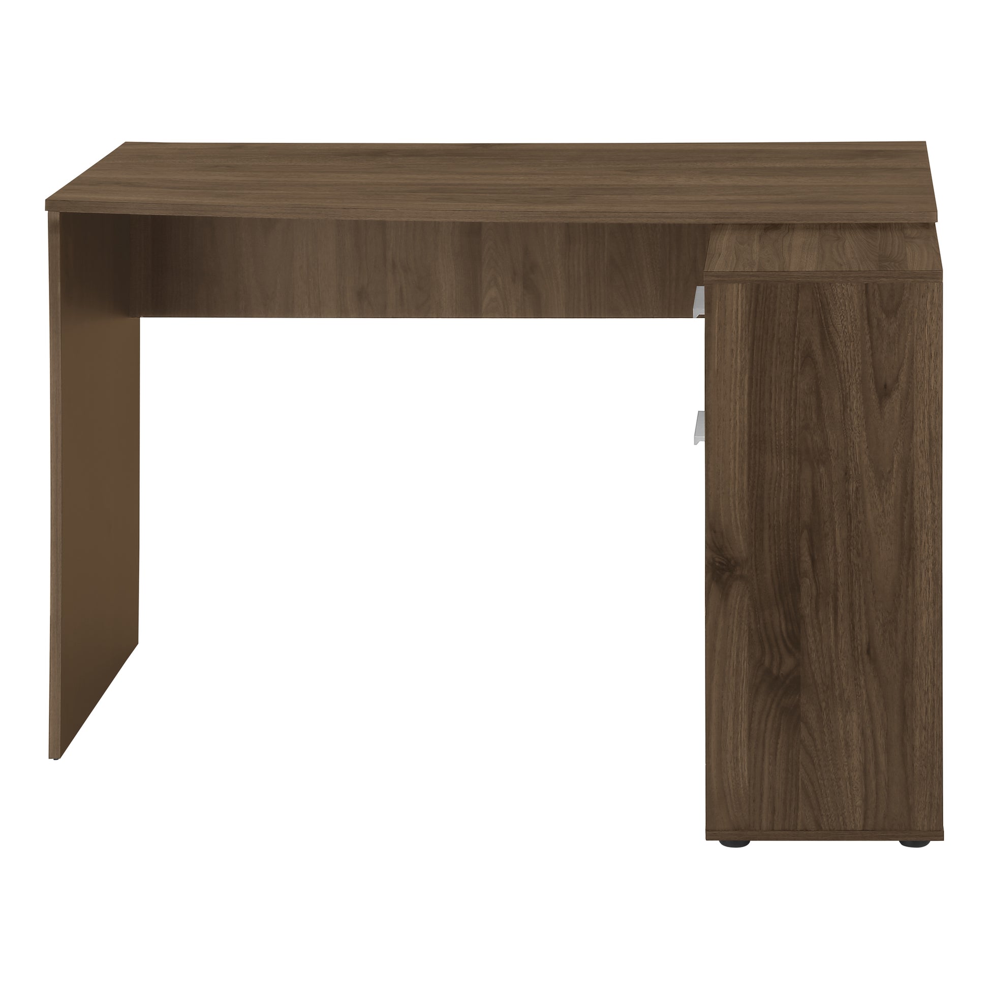 Computer Desk L-Shaped 46" Industrial Grey Storage-Bookshelf-DECOROLALA