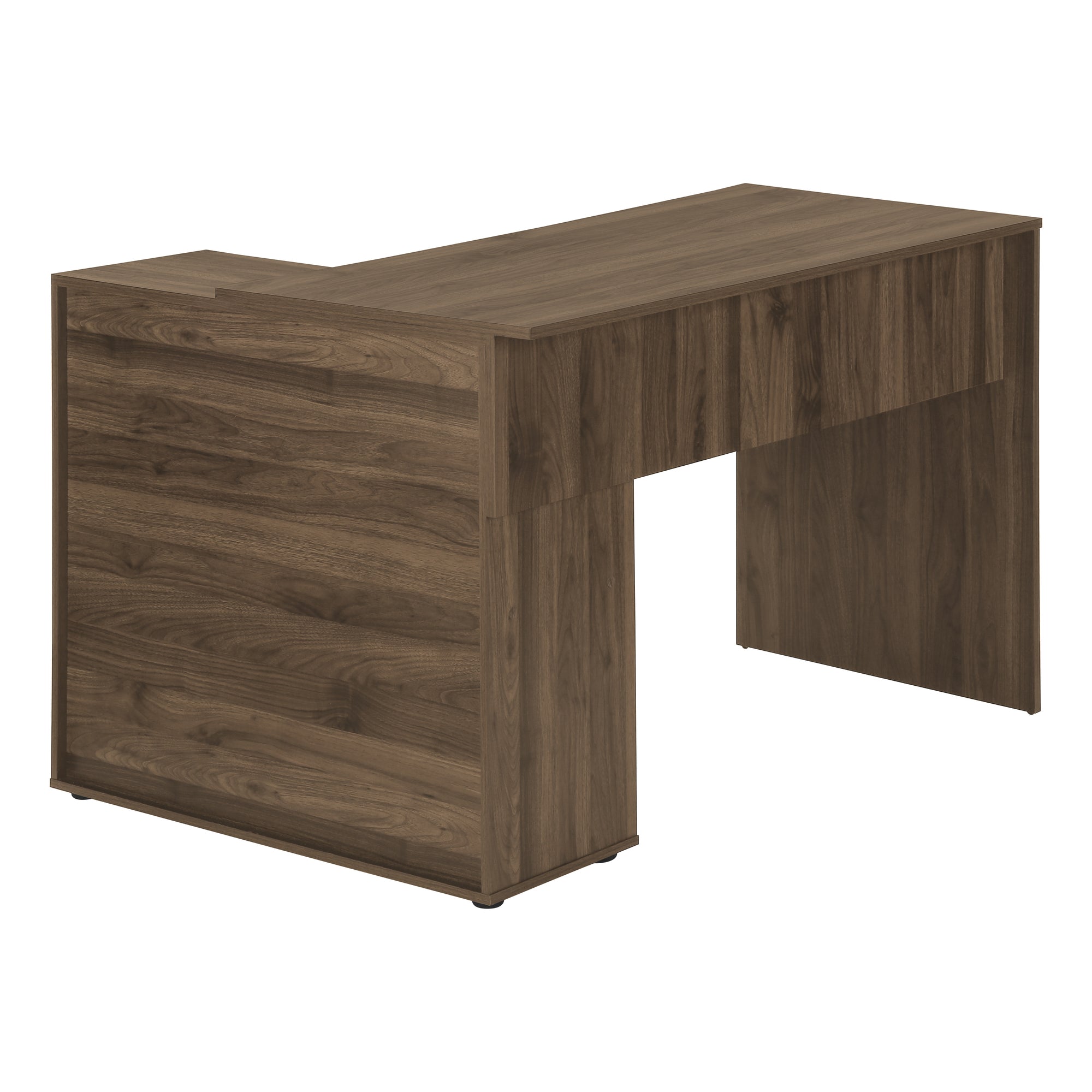 Computer Desk L-Shaped 46" Industrial Grey Storage-Bookshelf-DECOROLALA