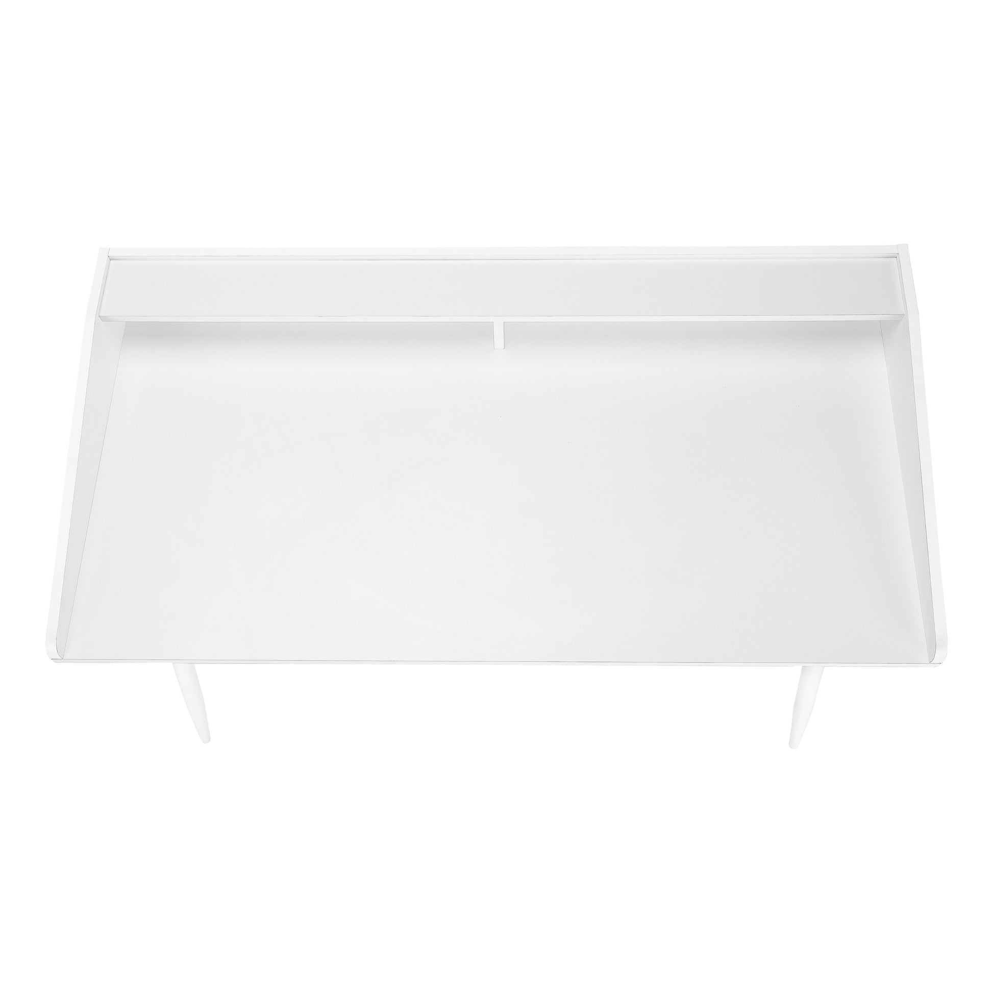 Computer Desk with Hutch 48" Natural Wood White Metal-Computer Desk-DECOROLALA