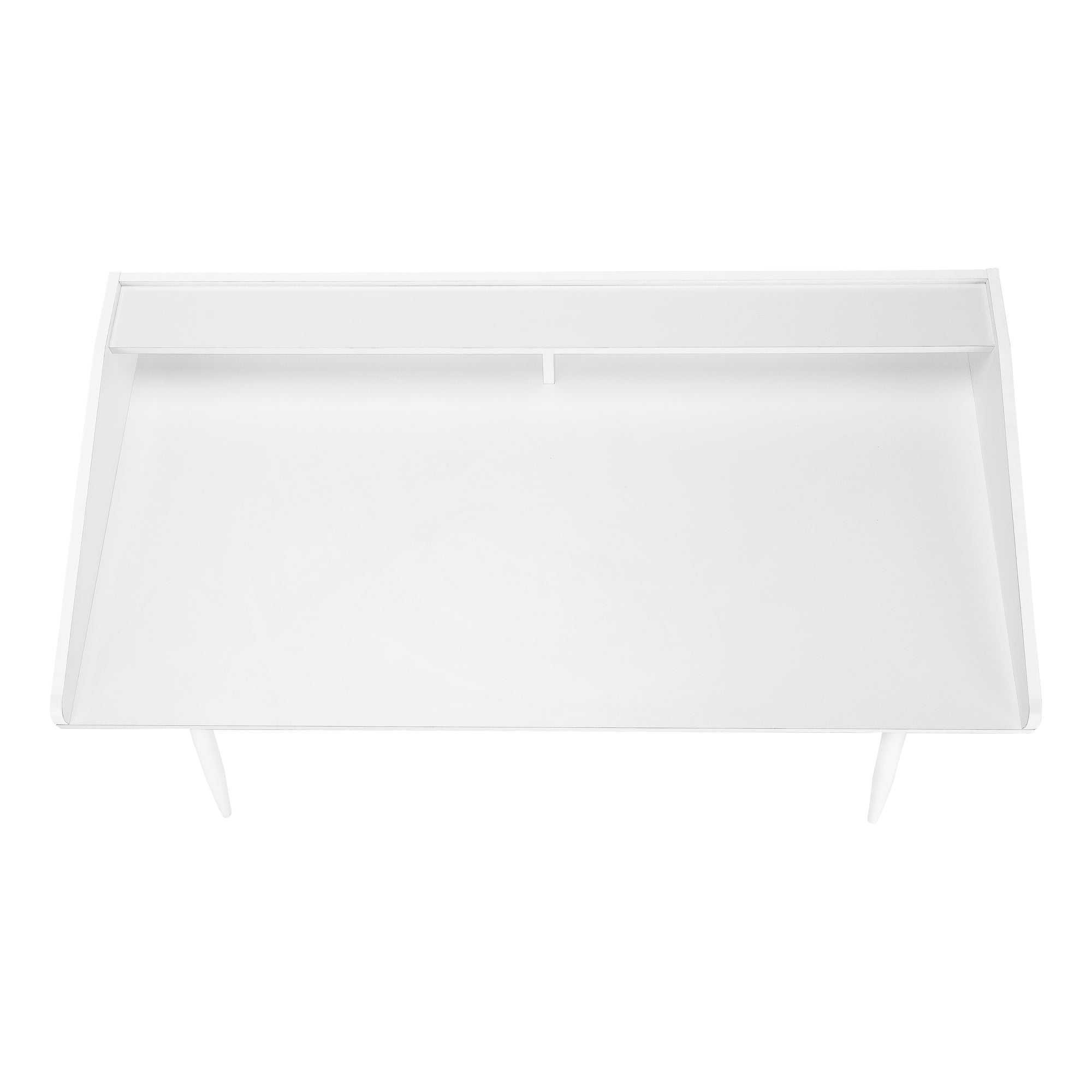 Computer Desk with Hutch 48" Natural Wood White Metal-Computer Desk-DECOROLALA
