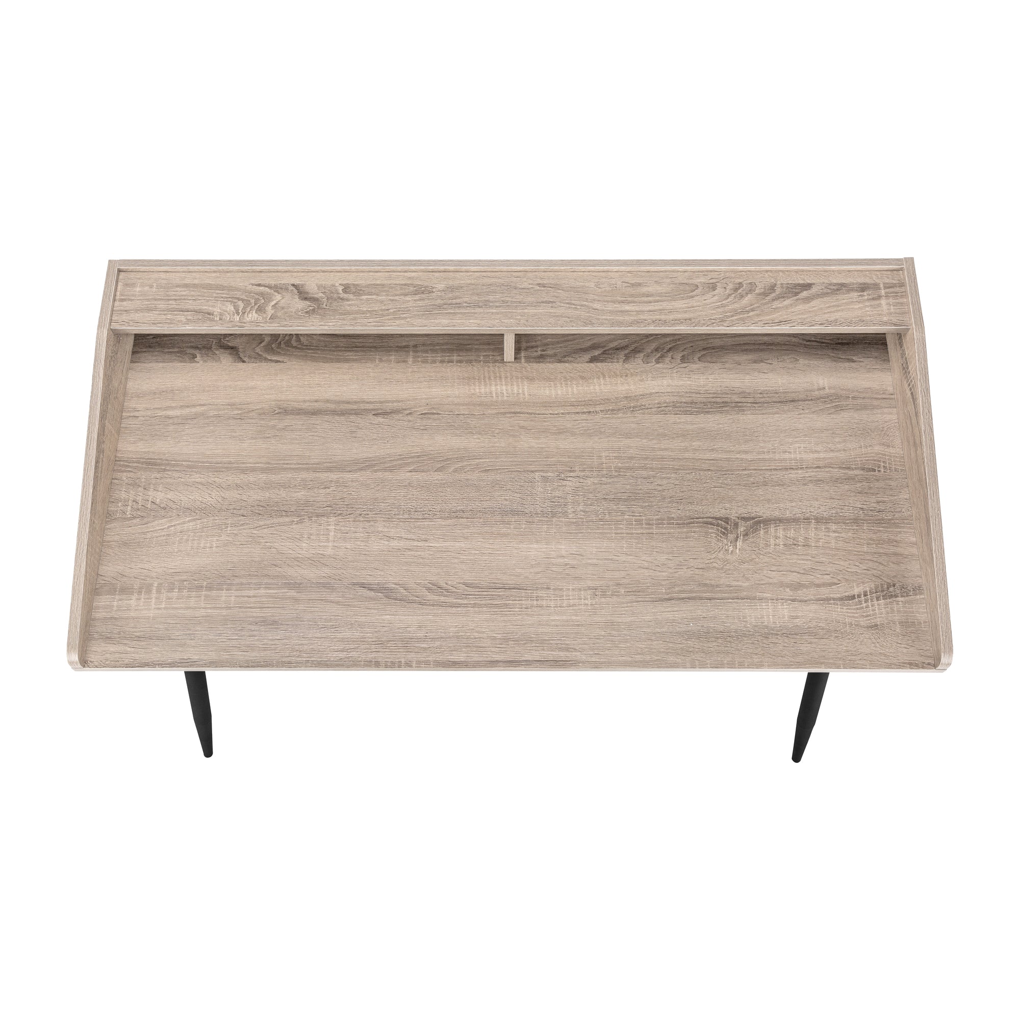 Computer Desk with Hutch 48" Natural Wood White Metal-Computer Desk-DECOROLALA