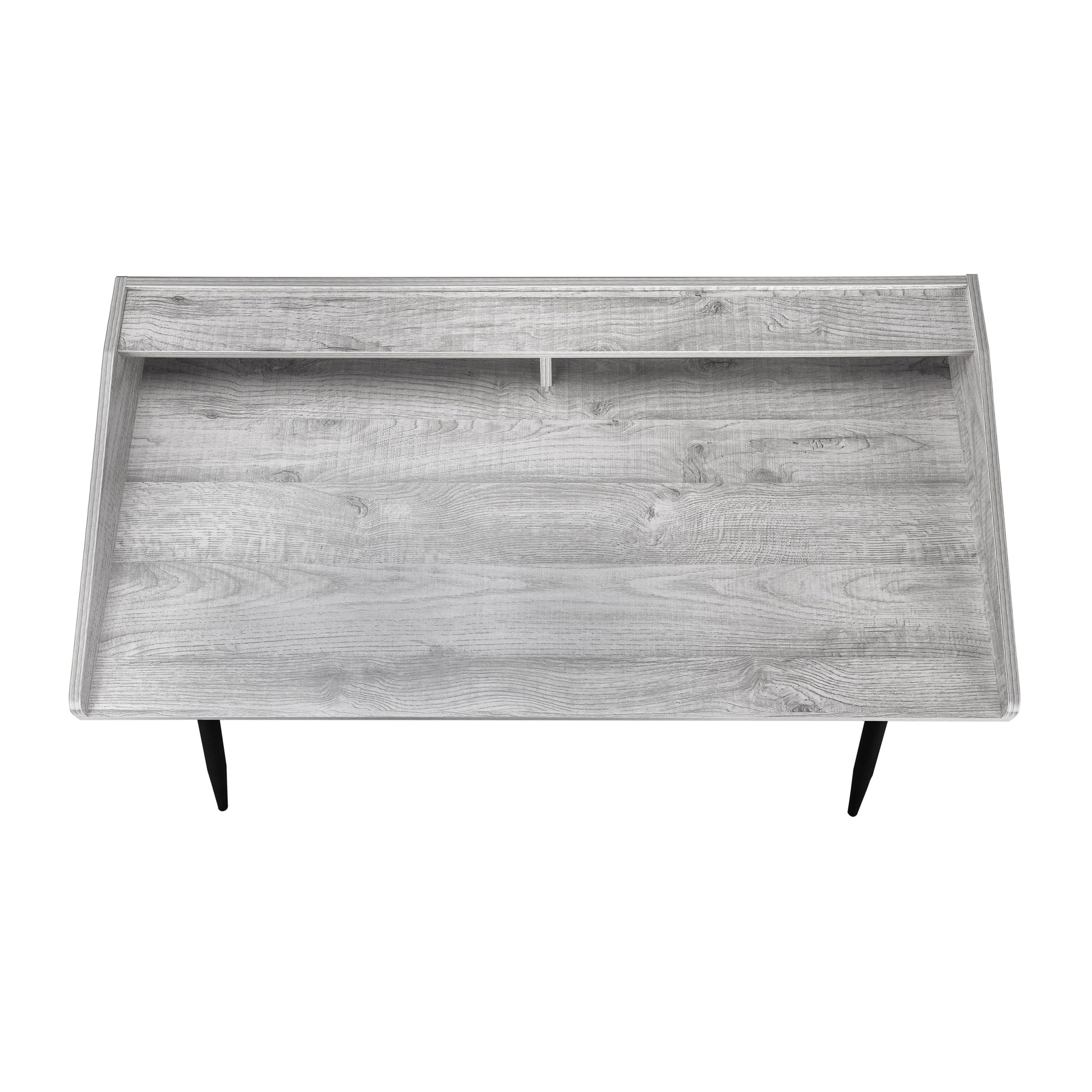 Computer Desk with Hutch 48" Natural Wood White Metal-Computer Desk-DECOROLALA