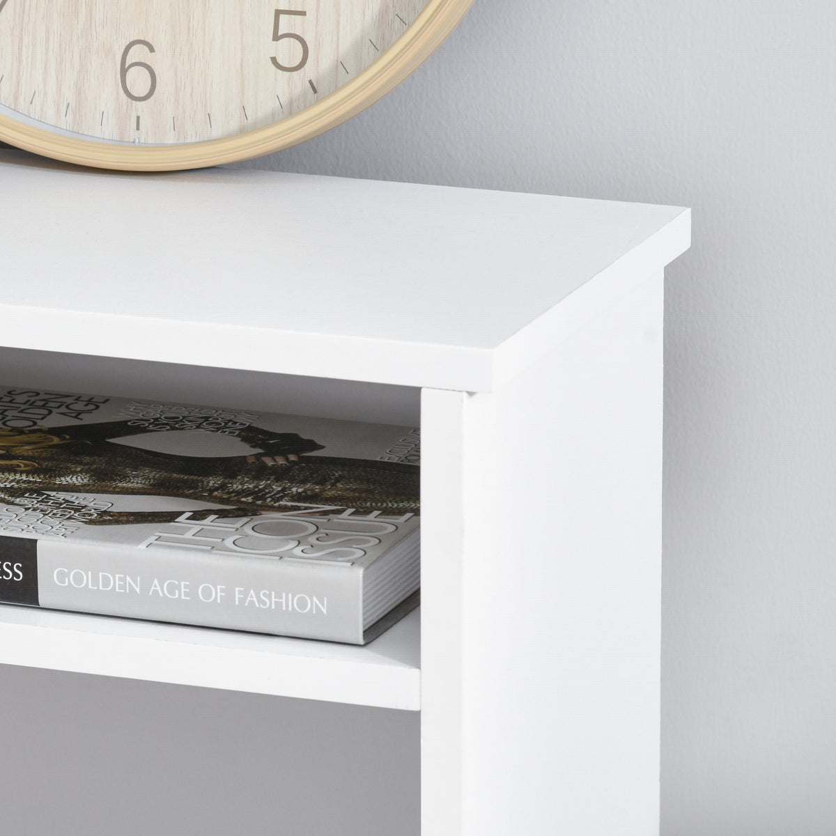 Computer Desk with Hutch and Storage Shelves - White-Office Products > Office Furniture > Office Desks & Work Stations > Computer Desks-DECOROLALA
