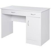 Computer Desk with Storage Drawers and Cabinet - White-Office Products > Office Furniture > Office Desks & Work Stations > Writing Desks-DECOROLALA