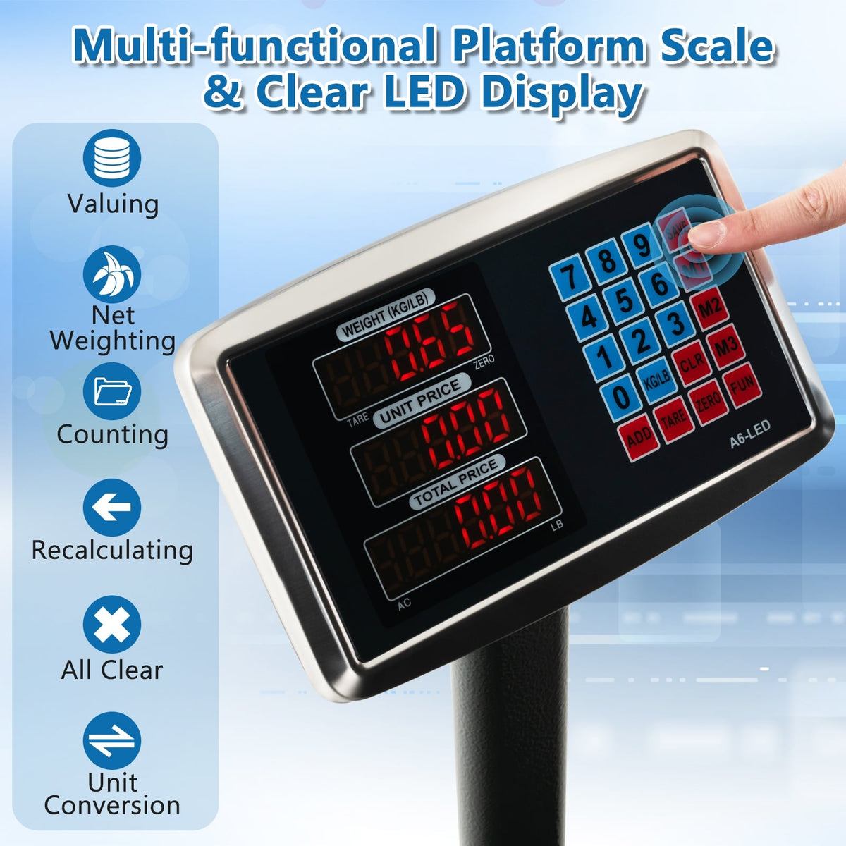 Computing Digital Platform Scale with Price Calculator-Kitchen Tools-DECOROLALA