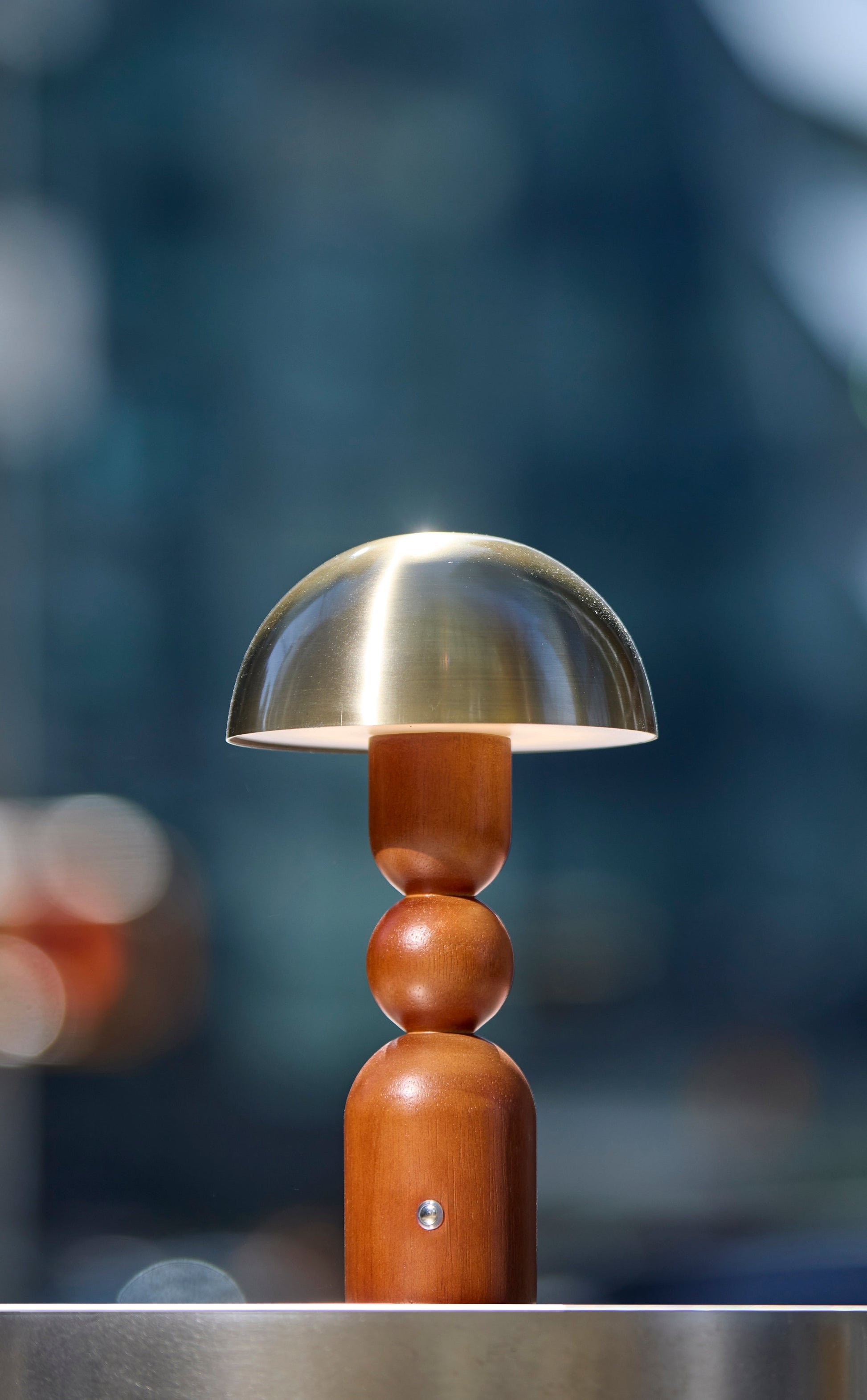 Connie LED Cordless Table Lamp- Walnut-Lighting-DECOROLALA