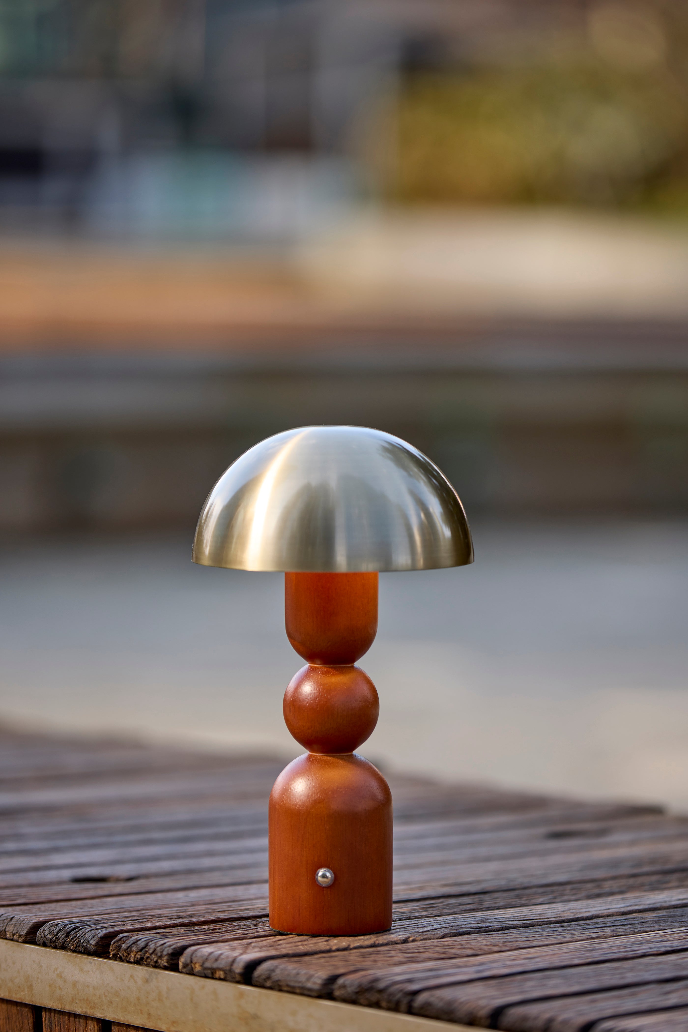 Connie LED Cordless Table Lamp- Walnut-Lighting-DECOROLALA