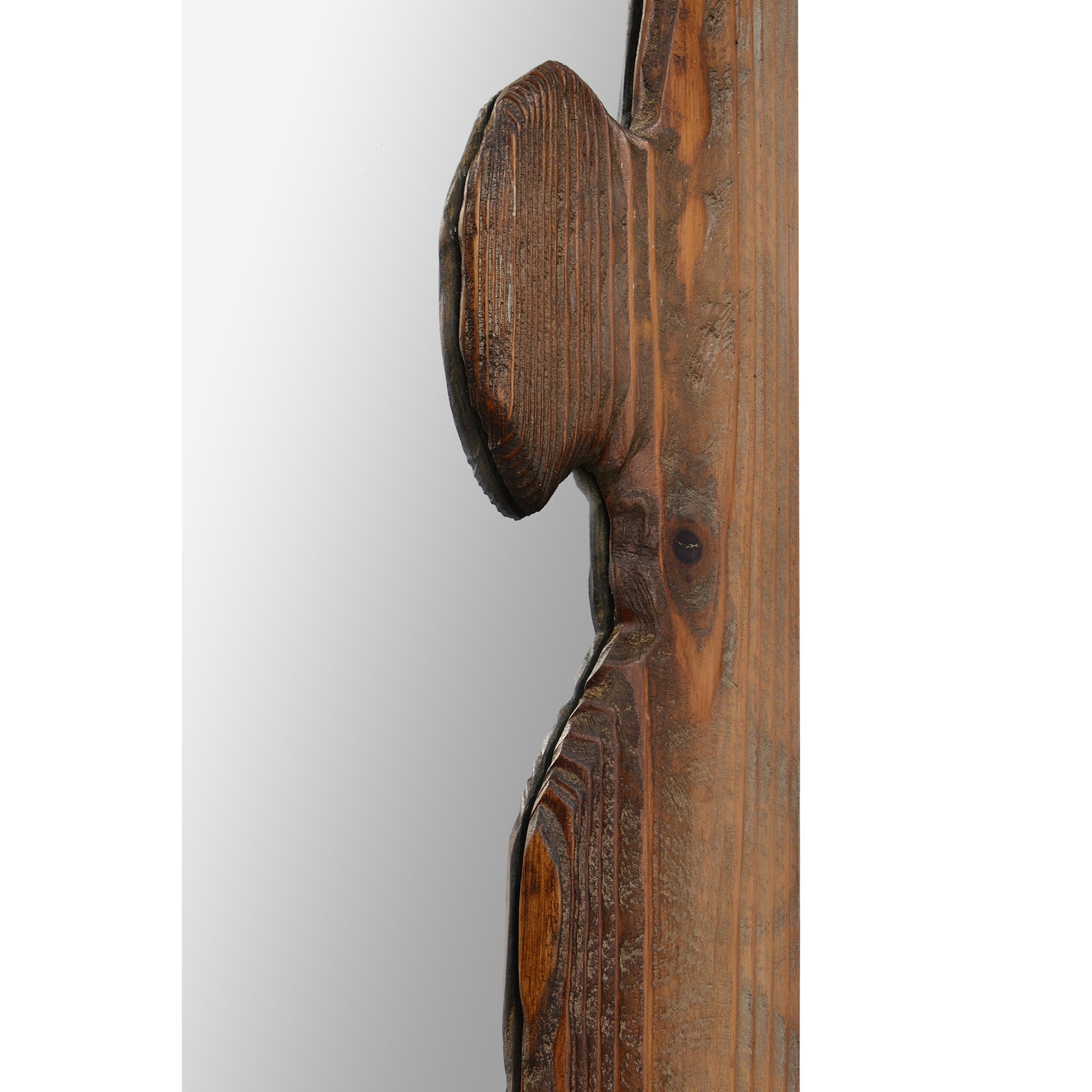 Connix 50" Tall Rectangle Wall Mirror, Brown-Mirror-DECOROLALA