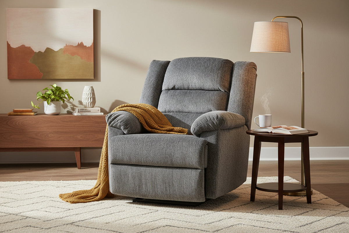Connor 35 in. Upholstered Power Recliner Chair-Living Room Furniture Sets-DECOROLALA
