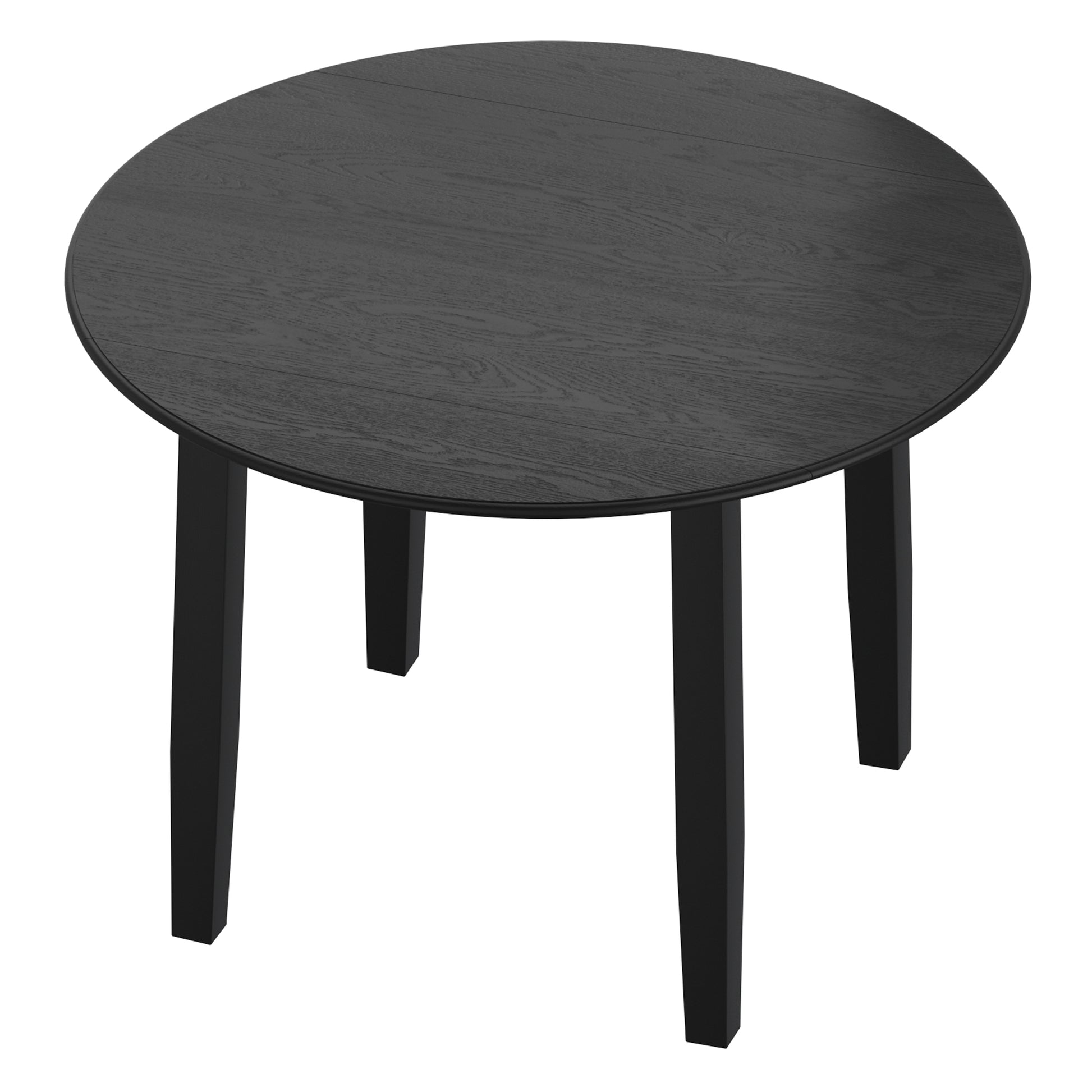 Conrad Brixx 5-Piece Round Drop-Leaf Dining Set - Black-DECOROLALA