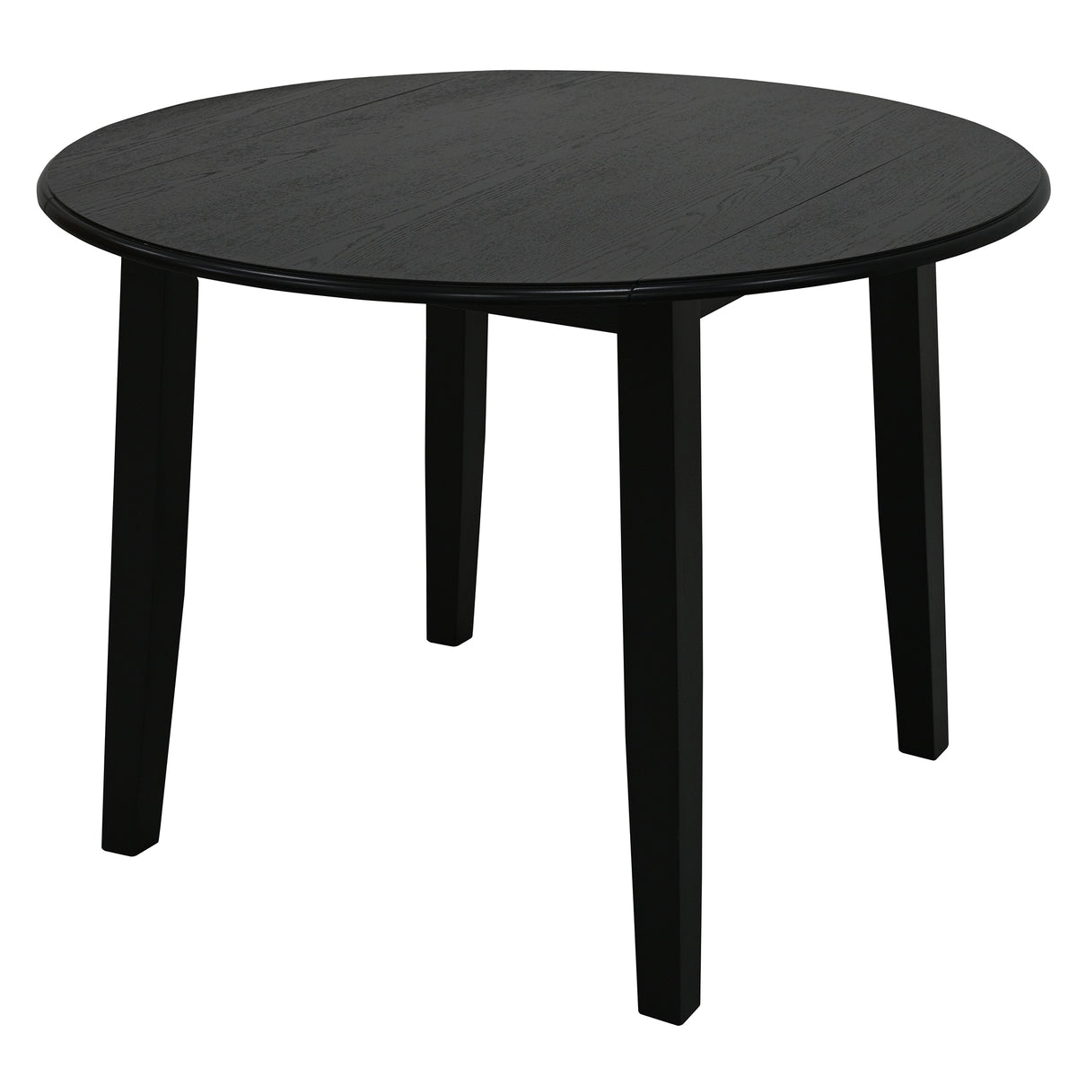 Conrad Brixx 5-Piece Round Drop-Leaf Dining Set - Black-Dining Room Sets-DECOROLALA