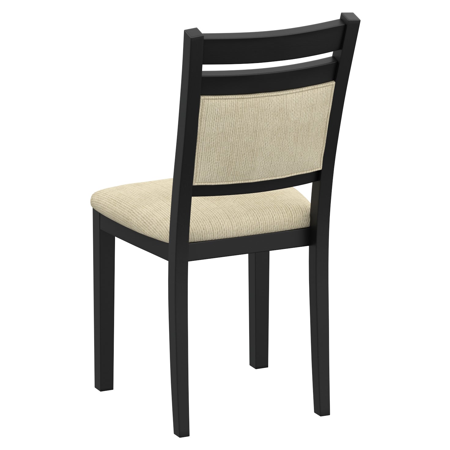 Conrad Dining Chair - Black Textured Fabric and Wood Frame-DECOROLALA