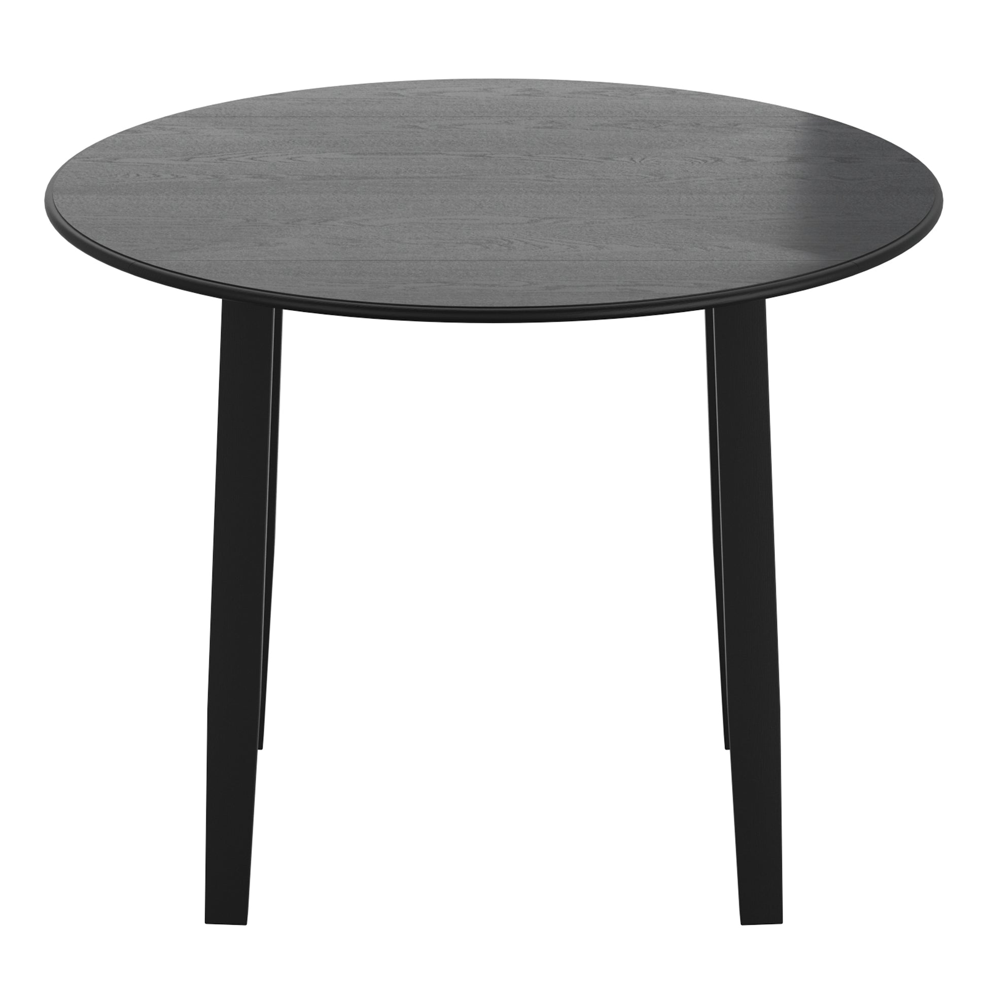 Conrad Round Dining Table - Black Double Drop-Leaf Design-DECOROLALA