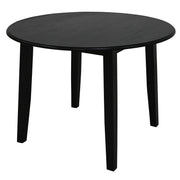 Conrad Round Dining Table - Black Double Drop-Leaf Design-DECOROLALA