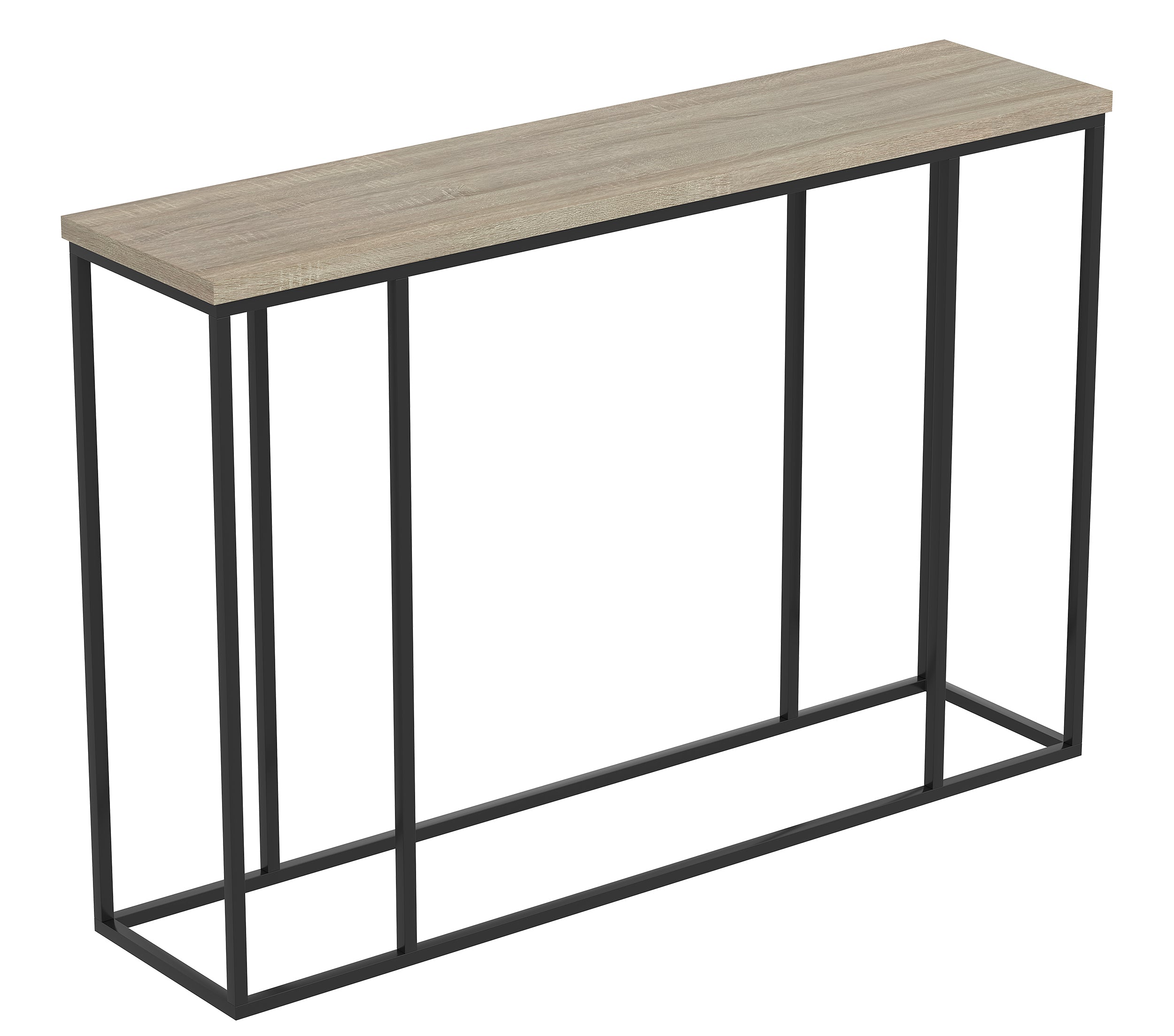 Console Table 47" Dark Taupe Black Metal-Consoles-DECOROLALA
