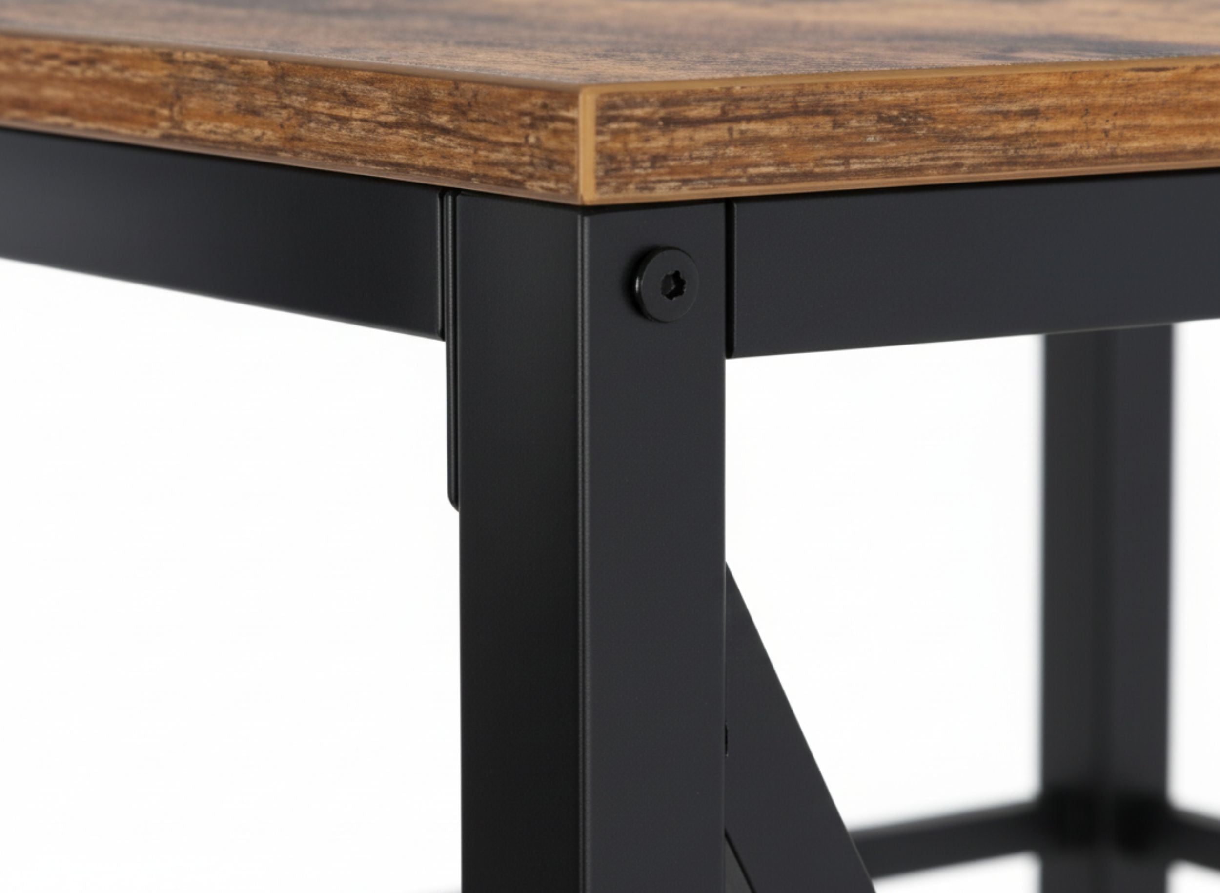 Console Table 55" Brown Reclaimed Wood Charging Station-Consoles-DECOROLALA