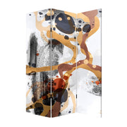 Contemporary Abstract Art Three Panel Room Divider Screen-Room Dividers-DECOROLALA