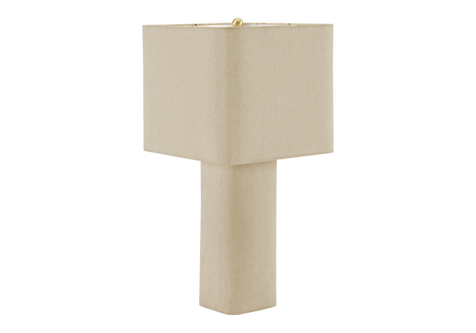 Contemporary Linen Table Lamp with Metal Base - 24"H-Table lamp-DECOROLALA