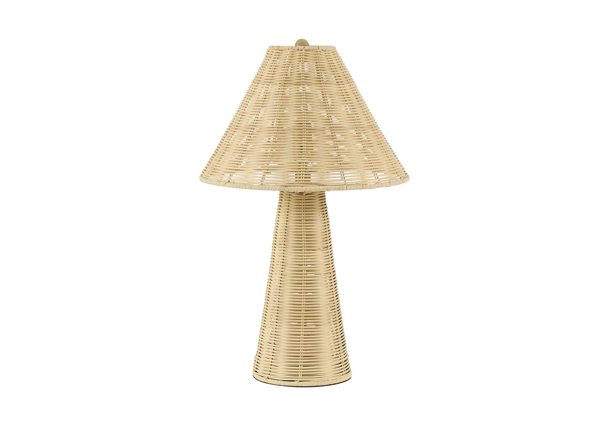 Contemporary Rattan Table Lamp - 21.75" Modern Boho Accent-Table lamp-DECOROLALA