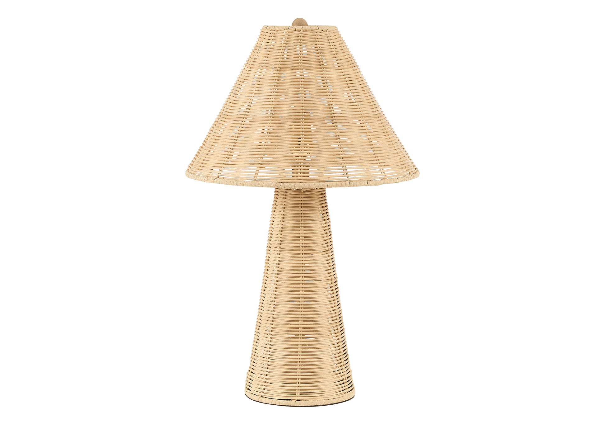 Contemporary Rattan Table Lamp - 21.75" Modern Boho Accent-Table lamp-DECOROLALA