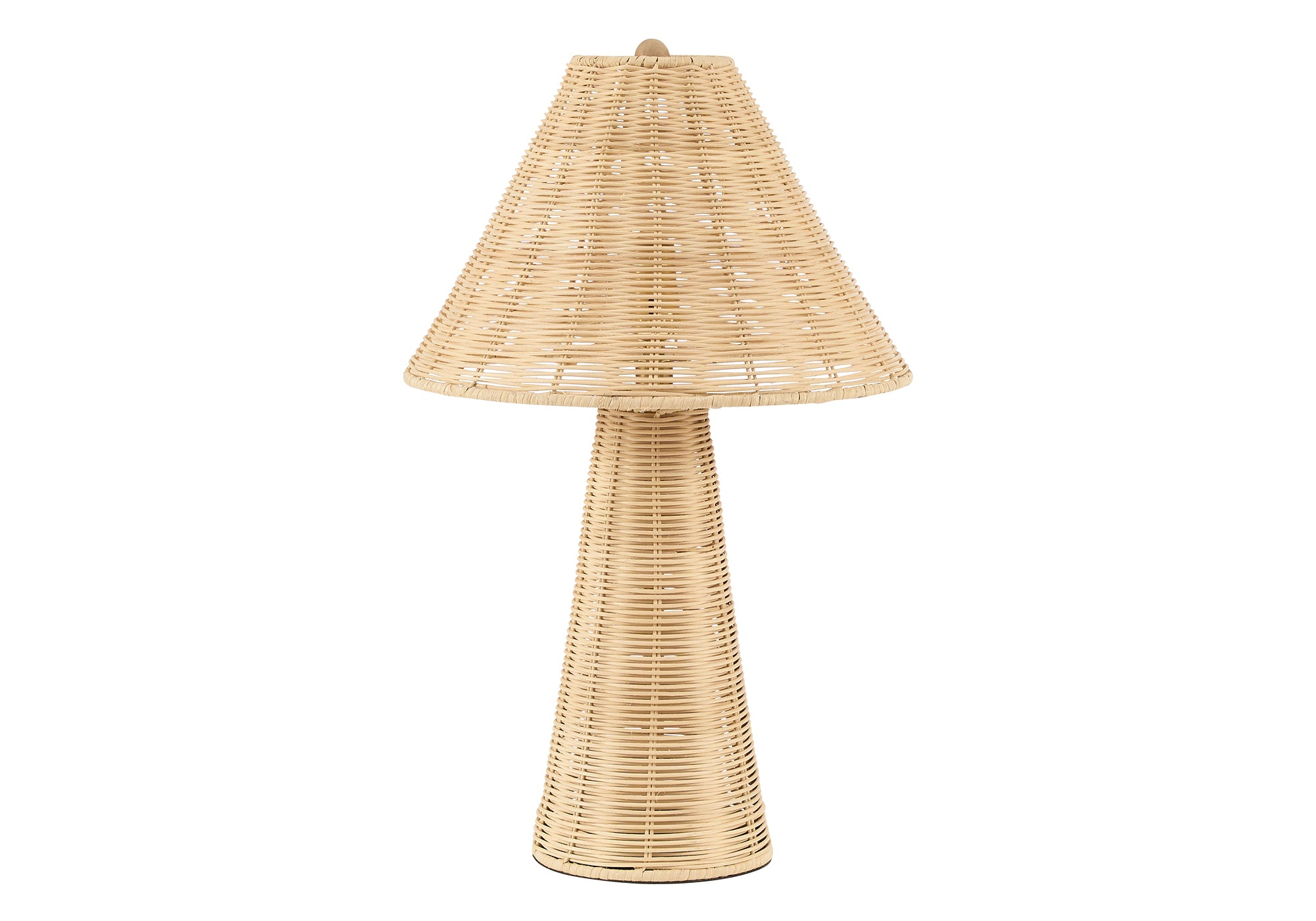 Contemporary Rattan Table Lamp - 21.75" Modern Boho Accent-Table lamp-DECOROLALA