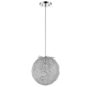 Contemporary Silver Globe Pendant Hanging Light-Pendants-Hanging Lights-DECOROLALA