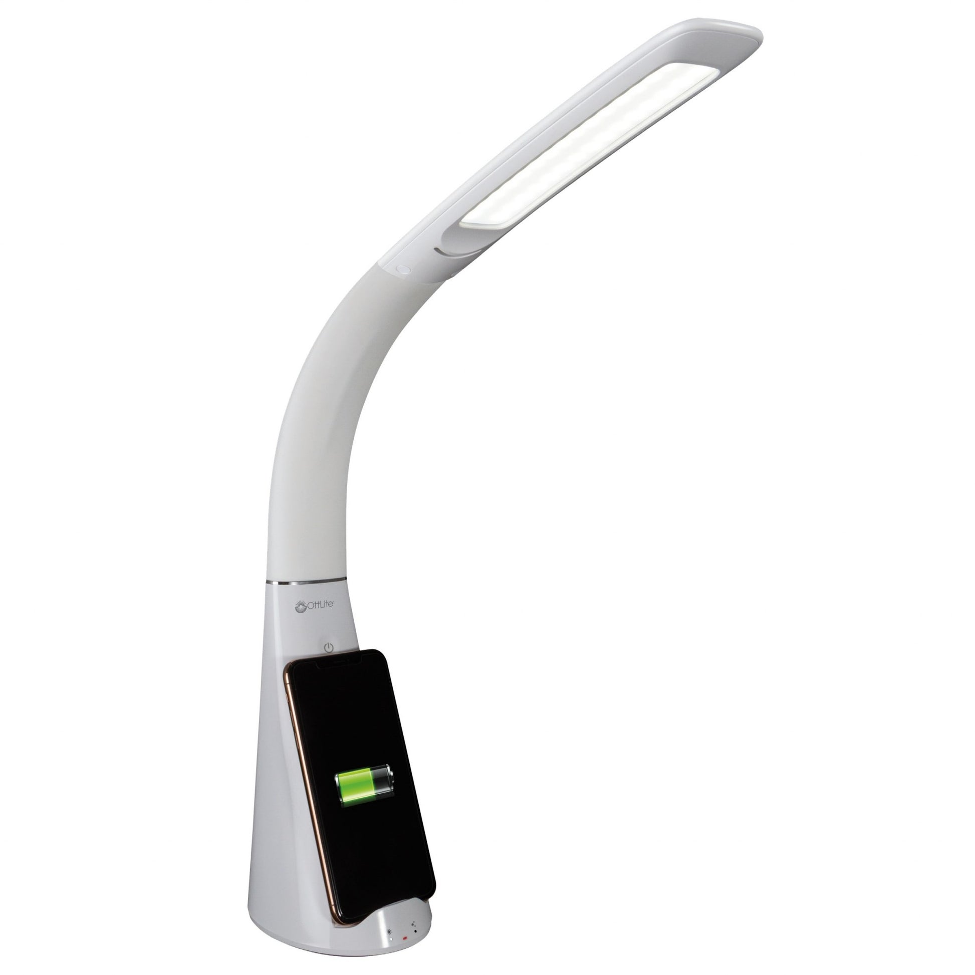Contemporary White Sanitizing and Charging LED Desk Lamp-Table Lamps-DECOROLALA