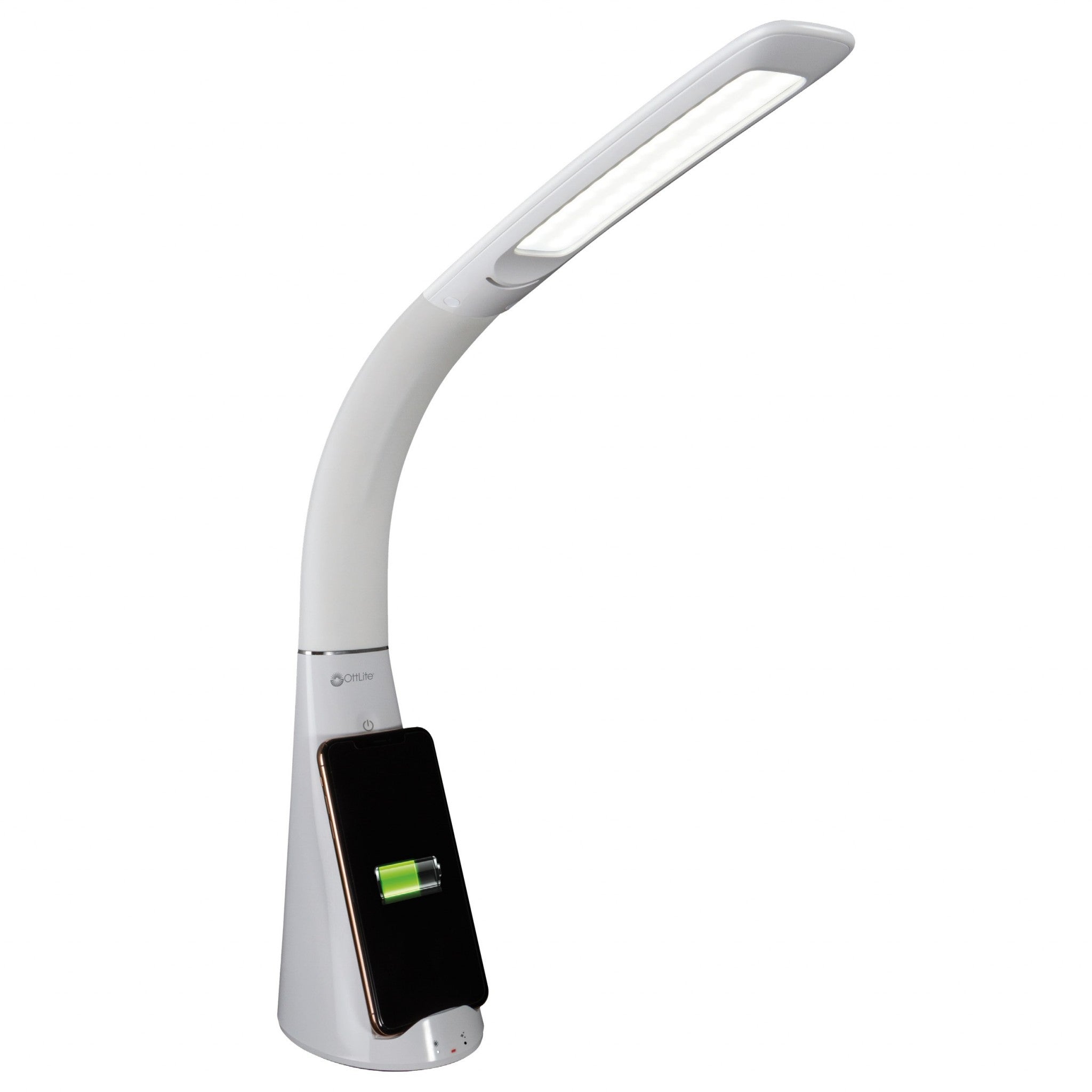 Contemporary White Sanitizing and Charging LED Desk Lamp-Table Lamps-DECOROLALA