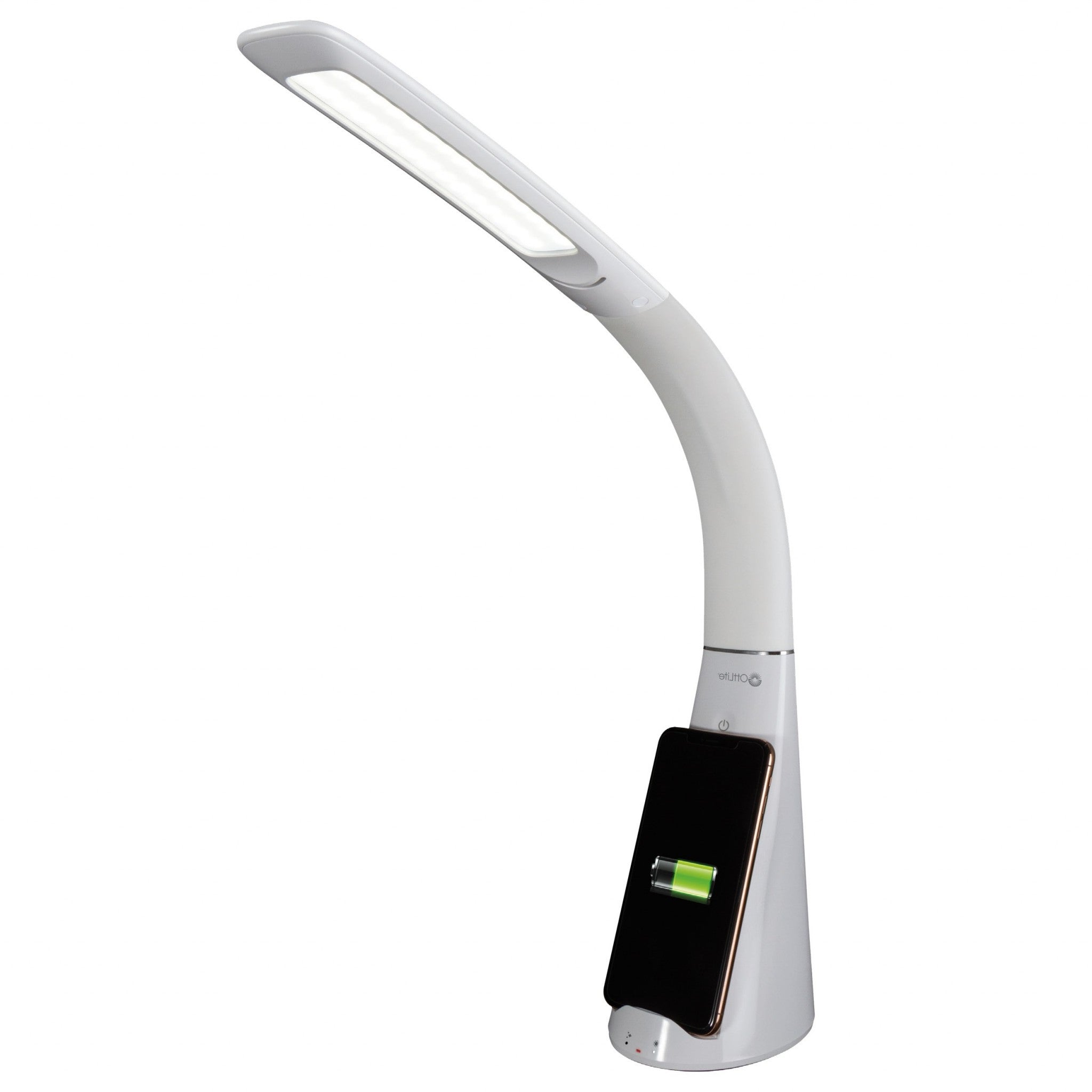 Contemporary White Sanitizing and Charging LED Desk Lamp-Table Lamps-DECOROLALA