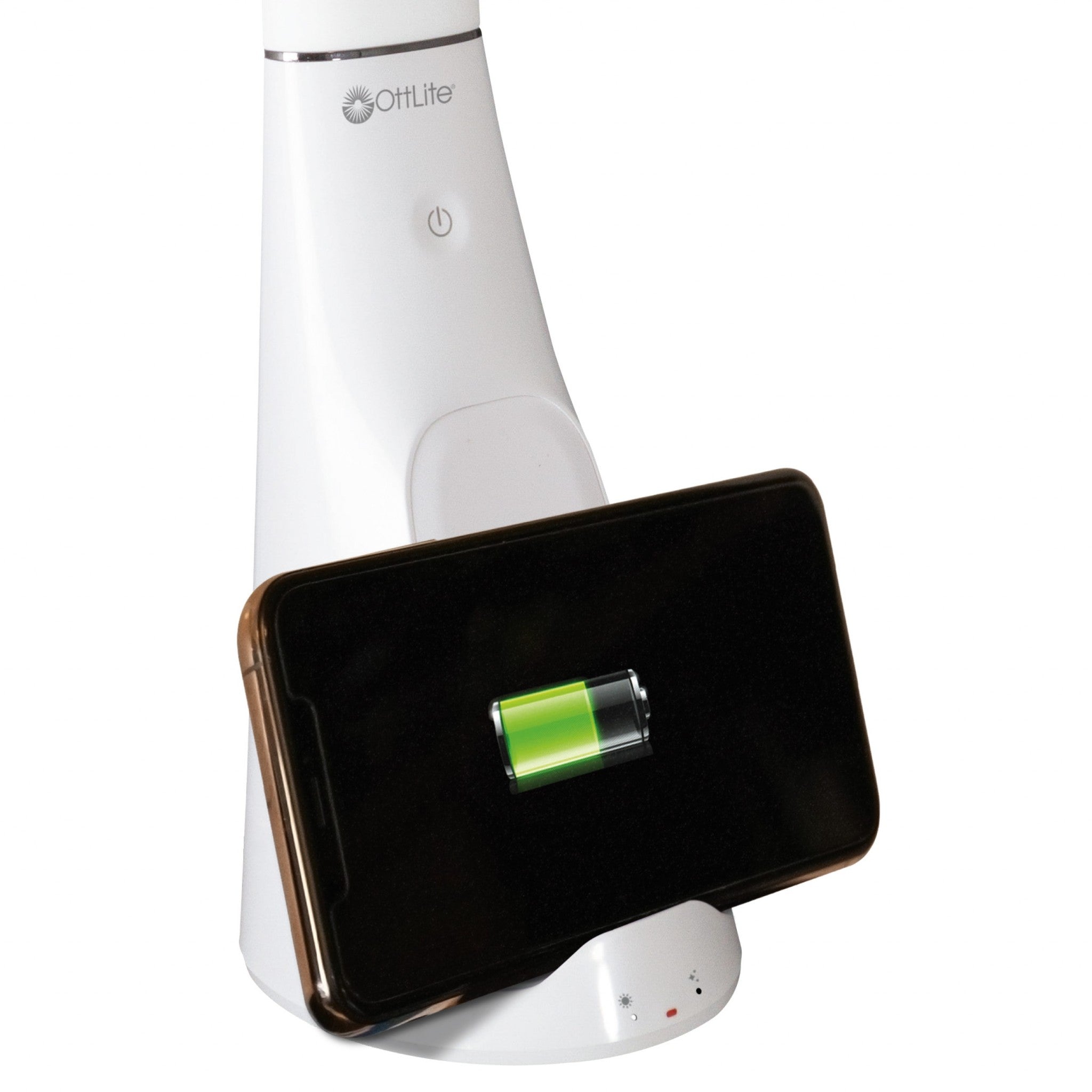 Contemporary White Sanitizing and Charging LED Desk Lamp-Table Lamps-DECOROLALA