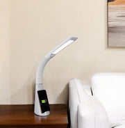 Contemporary White Sanitizing and Charging LED Desk Lamp-Table Lamps-DECOROLALA