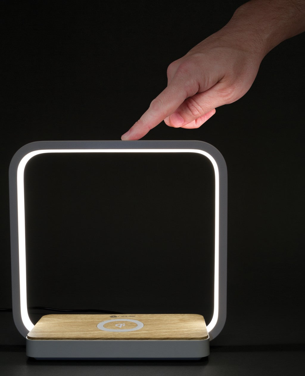 Contemporary White Wireless Phone Charger-Table Lamps-DECOROLALA