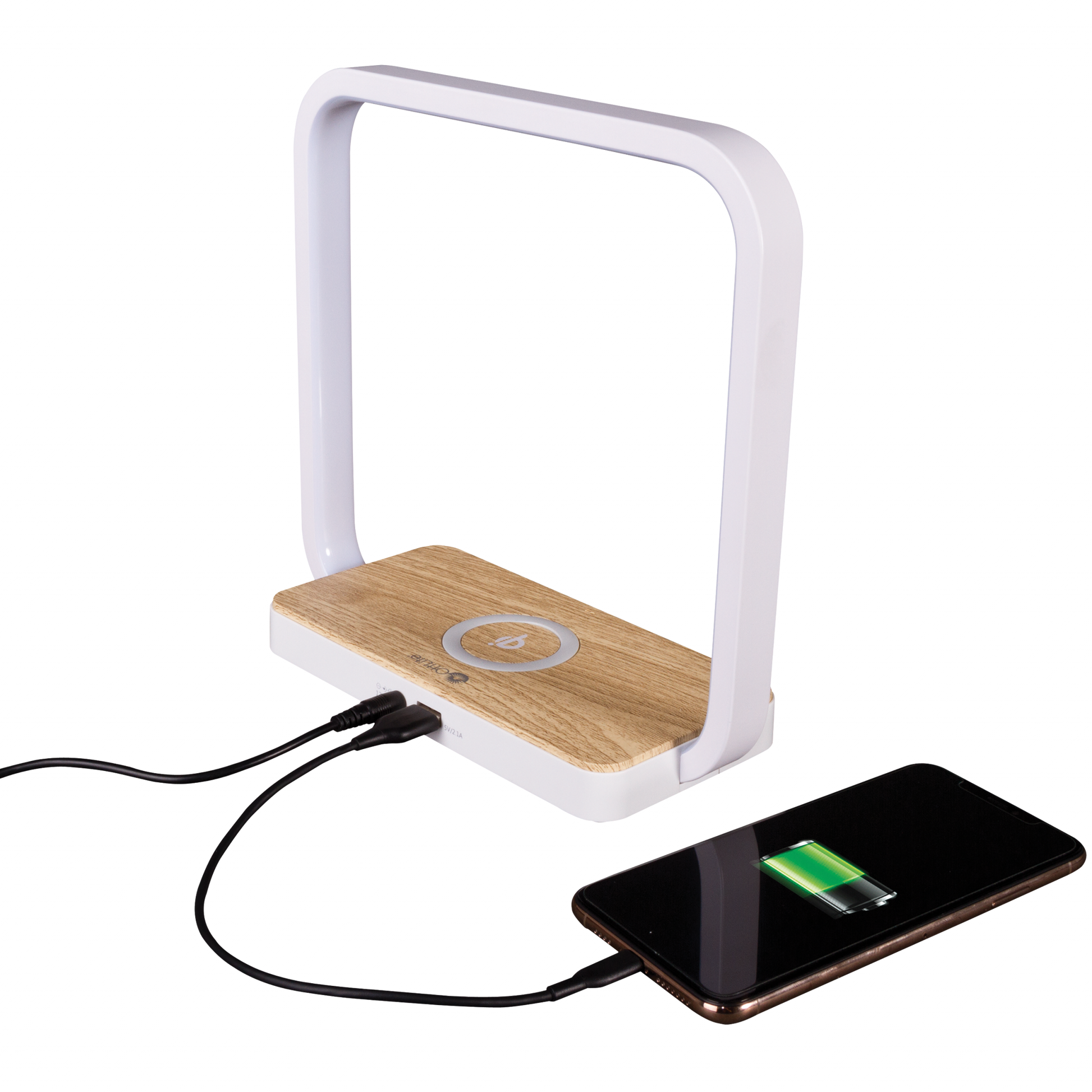 Contemporary White Wireless Phone Charger-Table Lamps-DECOROLALA