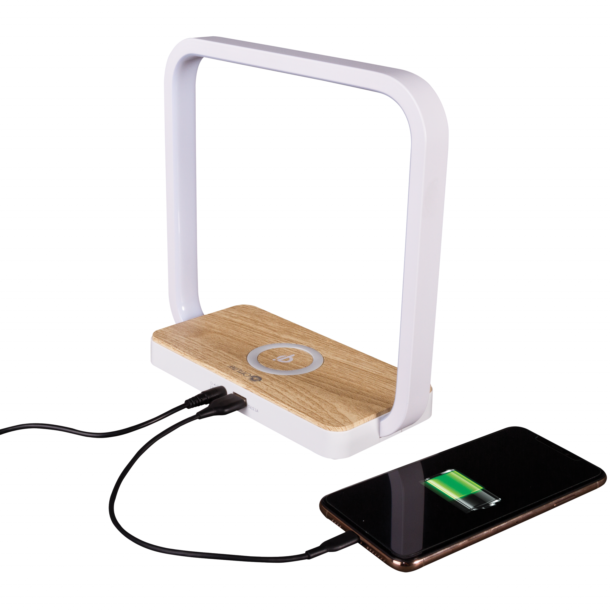 Contemporary White Wireless Phone Charger-Table Lamps-DECOROLALA