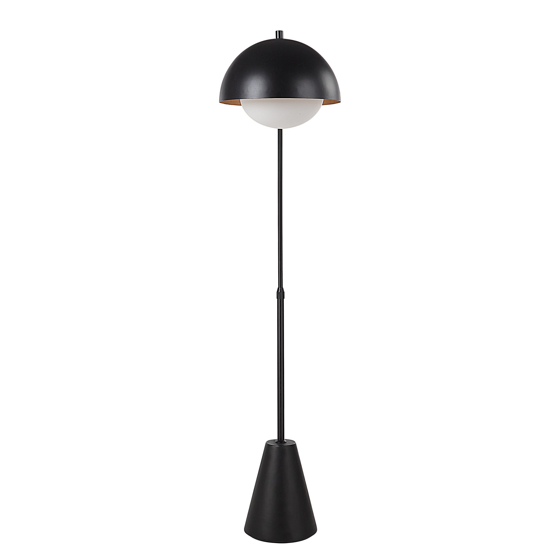 Cooke 65 - 75" Tall Matte Black Floor Lamp with Shade-Floor Lamp-DECOROLALA