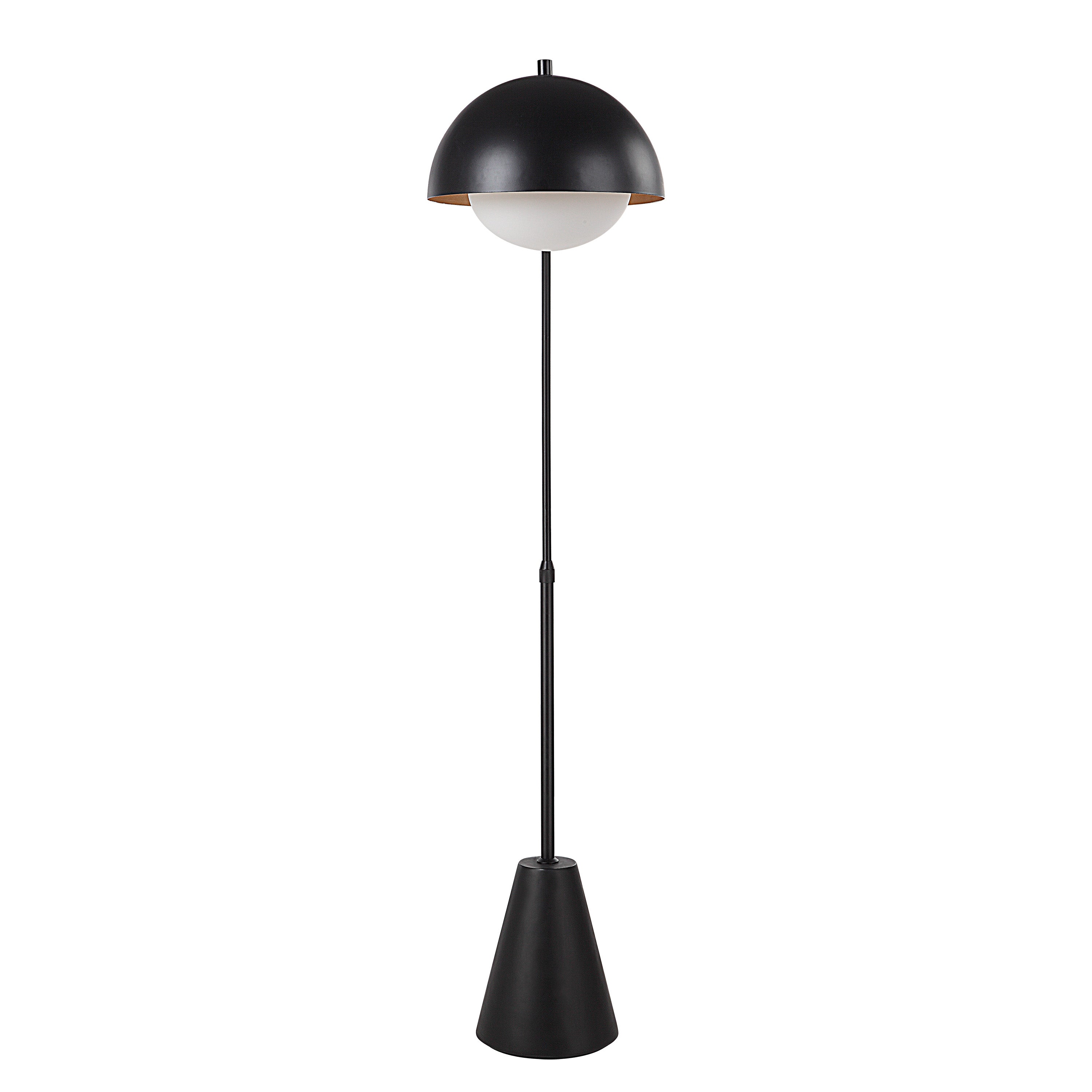 Cooke 65 - 75" Tall Matte Black Floor Lamp with Shade-Floor Lamp-DECOROLALA