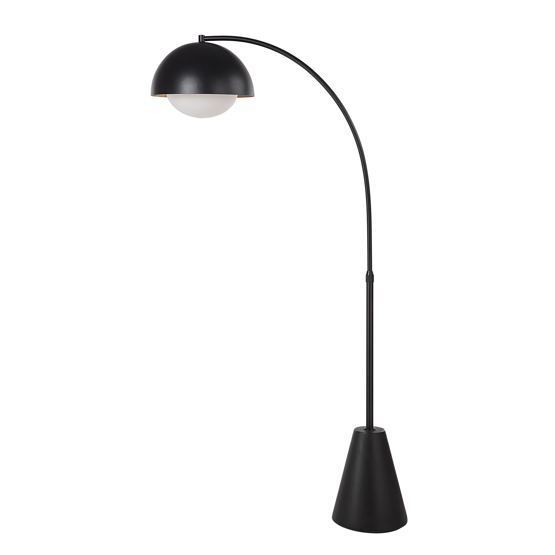 Cooke 65 - 75" Tall Matte Black Floor Lamp with Shade-Floor Lamp-DECOROLALA