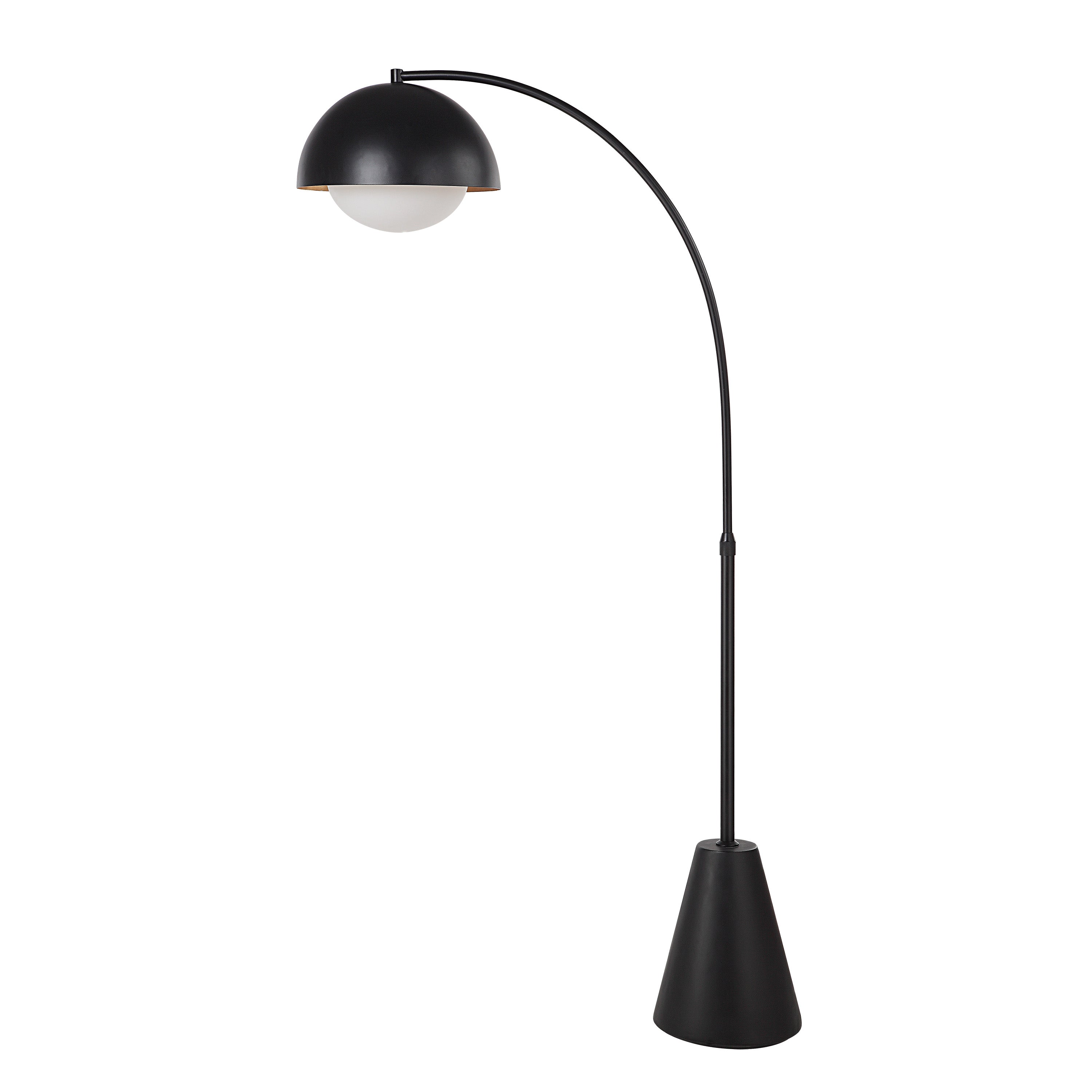Cooke 65 - 75" Tall Matte Black Floor Lamp with Shade-Floor Lamp-DECOROLALA