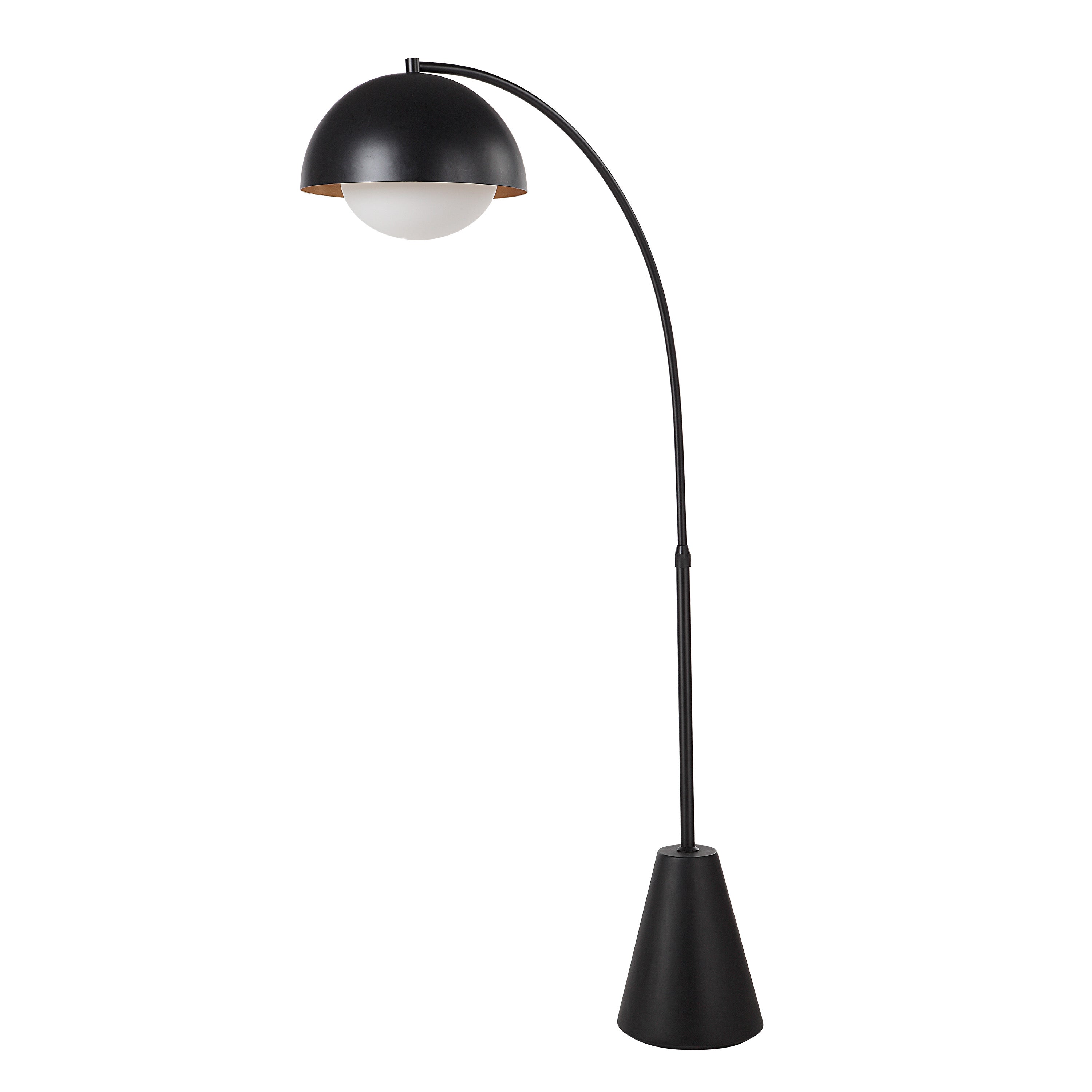Cooke 65 - 75" Tall Matte Black Floor Lamp with Shade-Floor Lamp-DECOROLALA