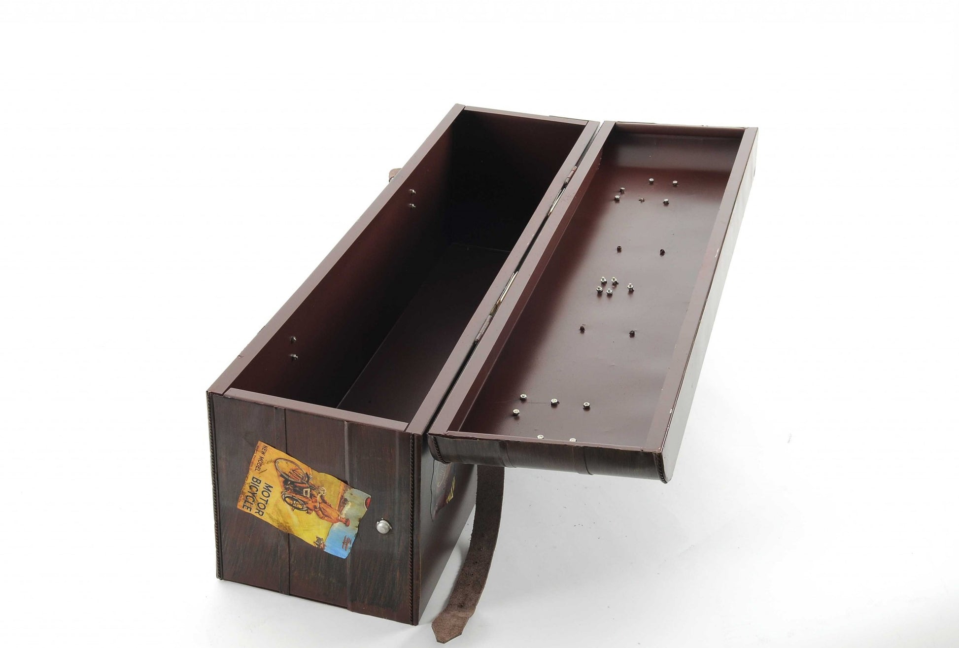 Cool Vintage Brown Decorative Suitcase-Sculptures-DECOROLALA