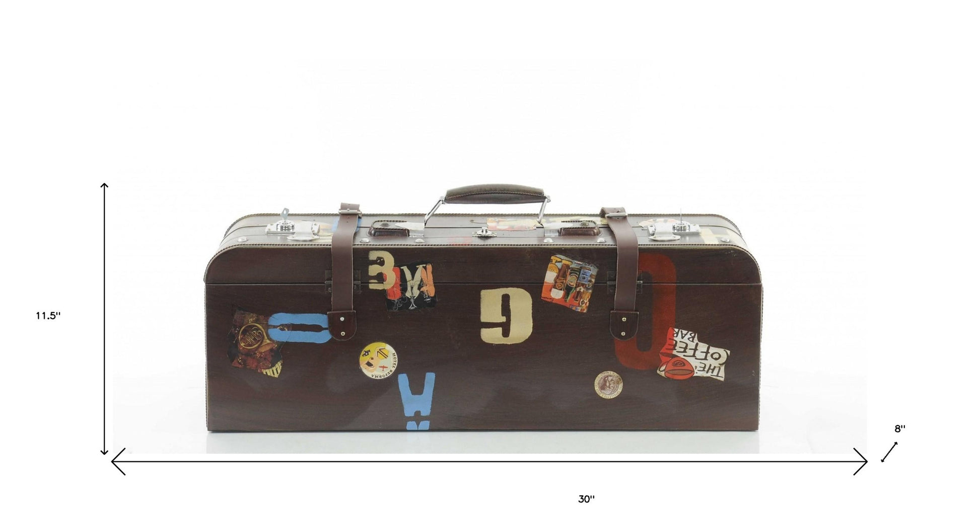 Cool Vintage Brown Decorative Suitcase-Sculptures-DECOROLALA