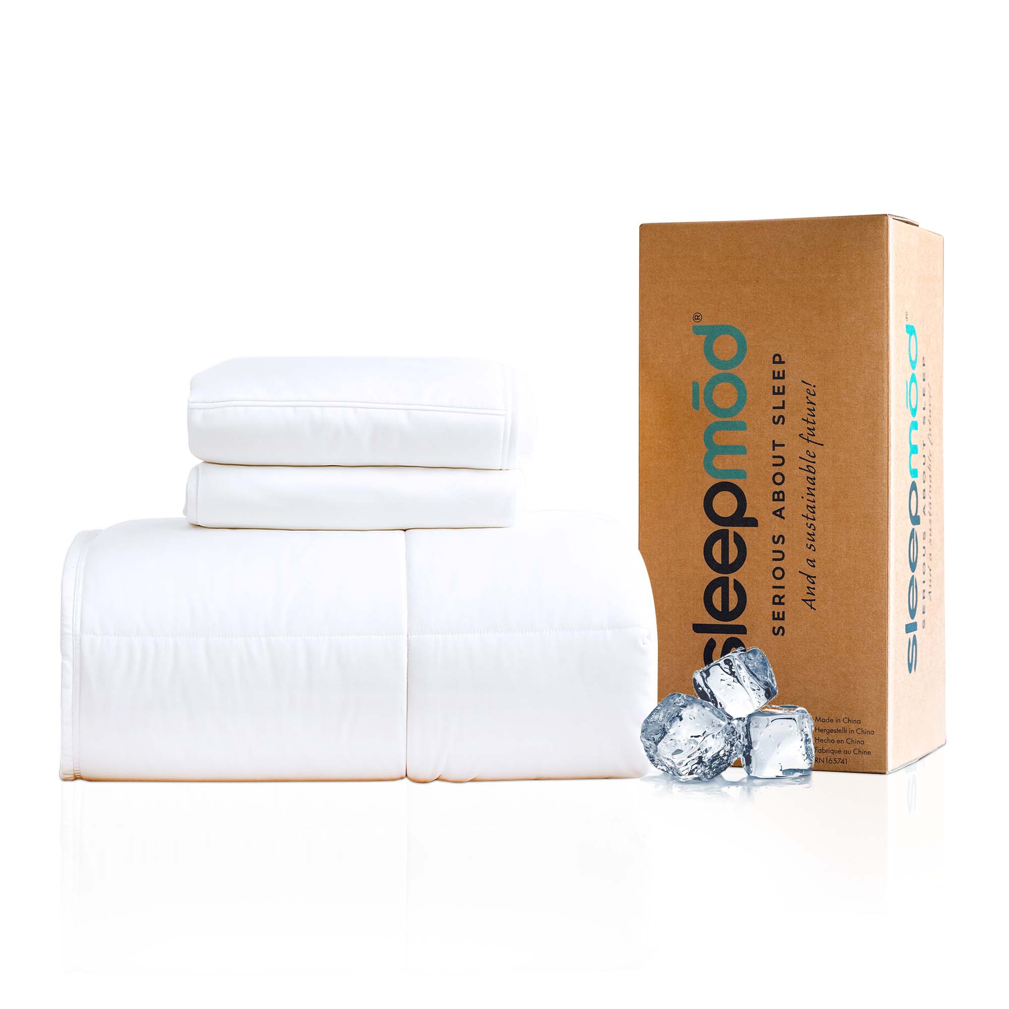 Cooling Comforter Set Ð Temperature-Regulating Eucalyptus Silk Comforter & Pillow Shams-Comforter Set-DECOROLALA