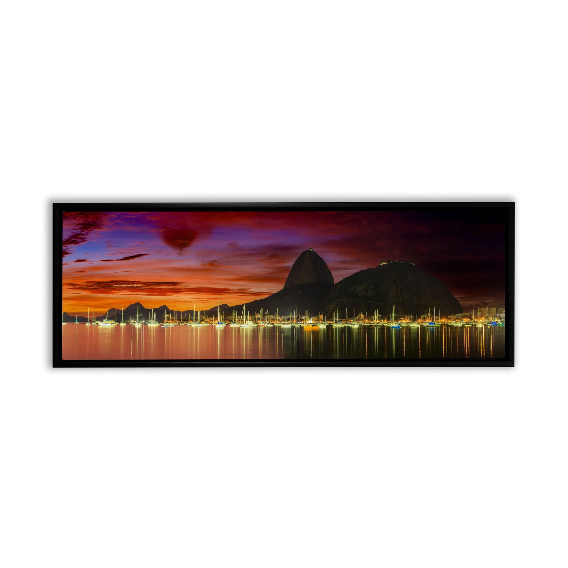 Copacabana Sugarloaf Mountain Brazil 72" x 24"-Canvas Print-DECOROLALA